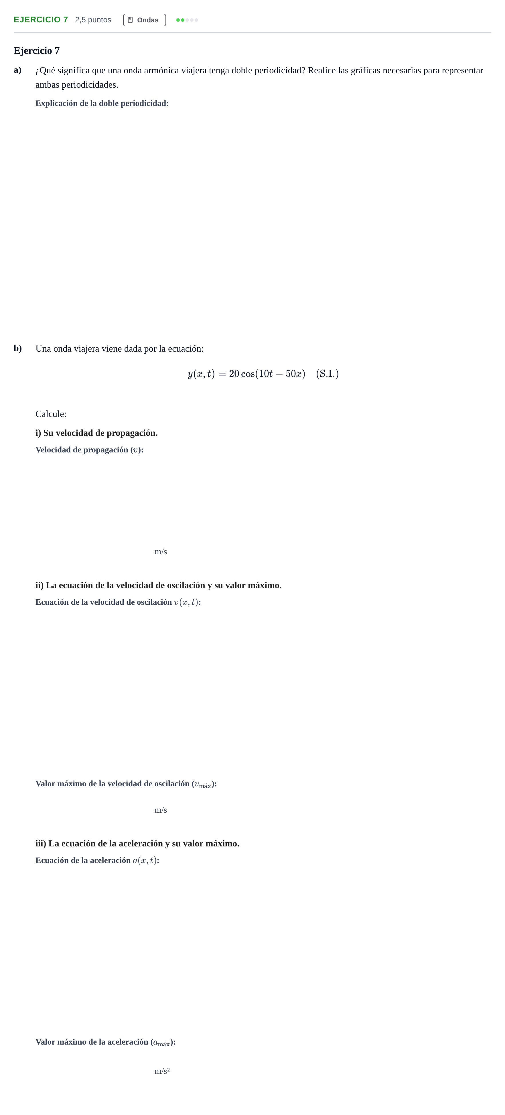 Enunciado: Problema 7 · Física PAU Andalucía Examen C 2020