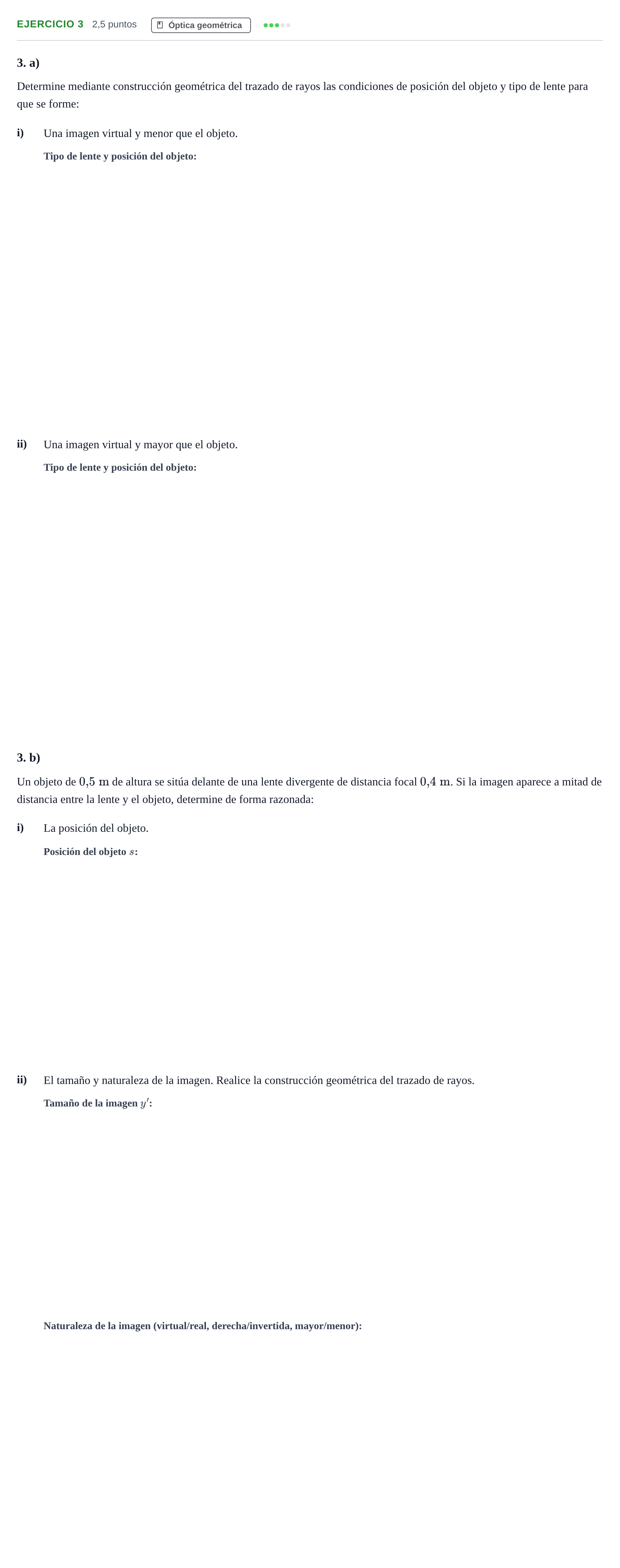 Enunciado: Problema 3 · Física PAU Andalucía Examen D 2020