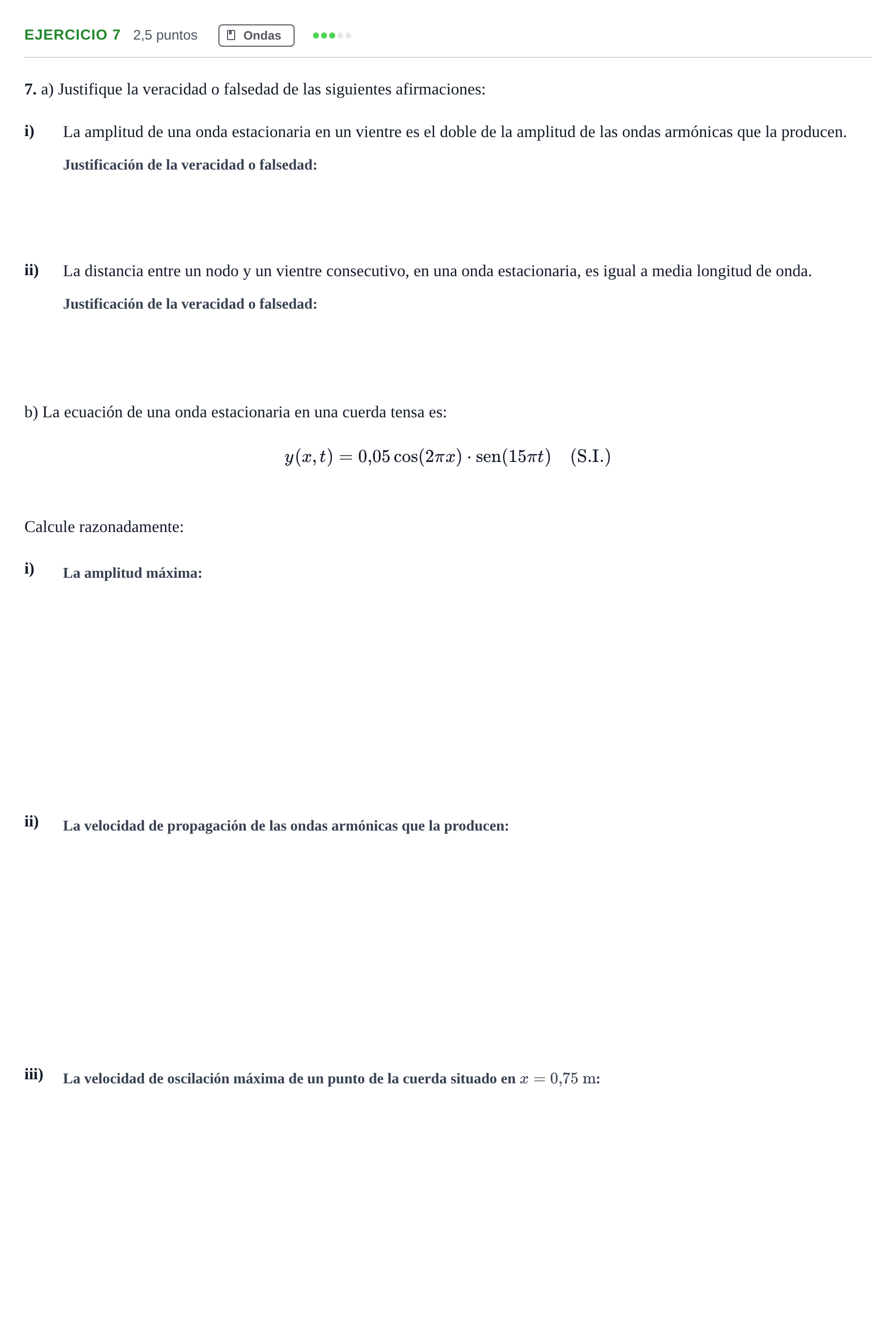 Enunciado: Problema 7 · Física PAU Andalucía Examen F 2020