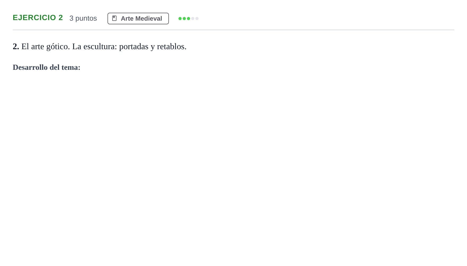Enunciado: Problema 2 · Historia del Arte PAU Andalucía Examen D 2020