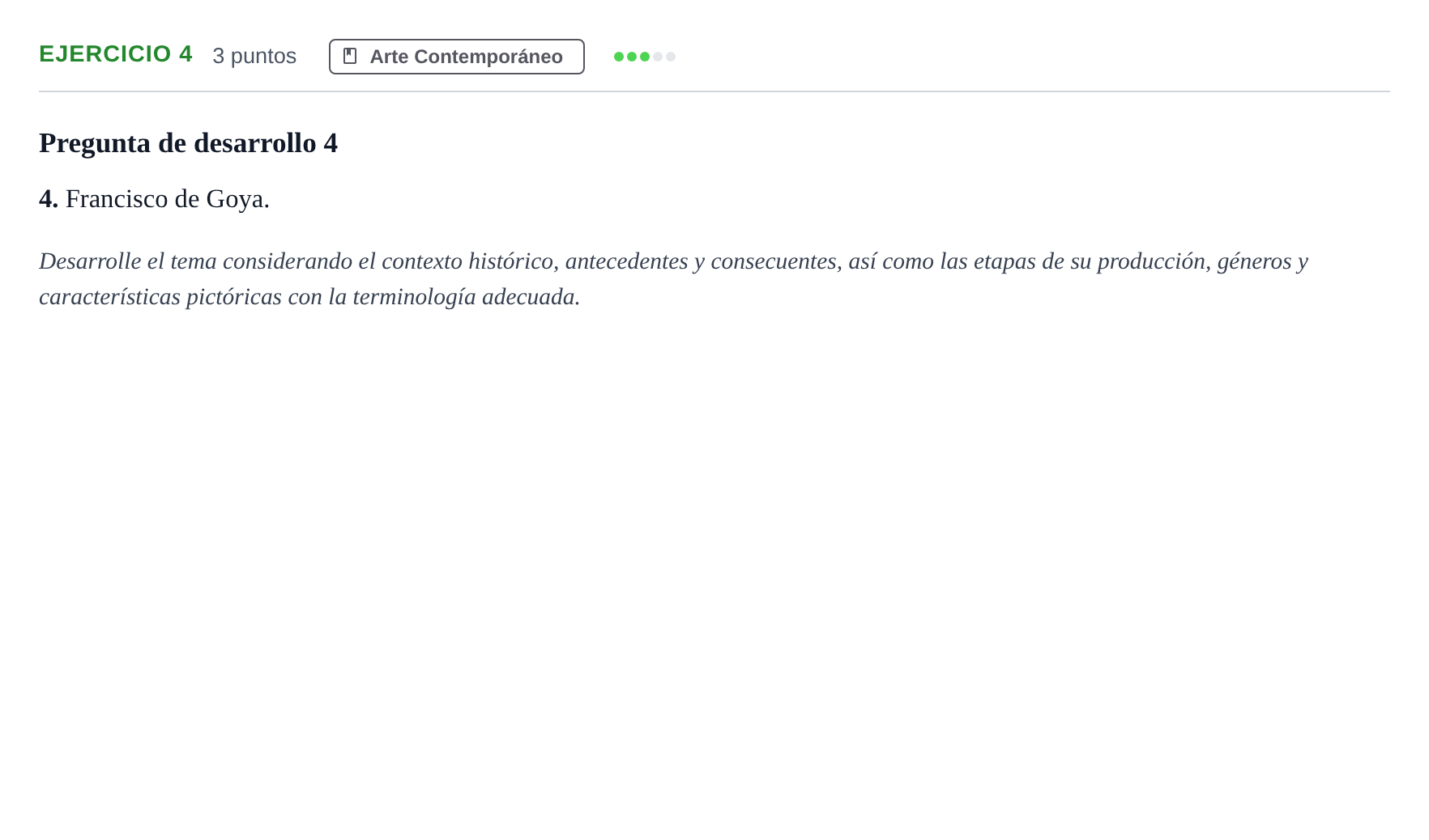 Enunciado: Problema 4 · Historia del Arte PAU Andalucía Examen E 2020
