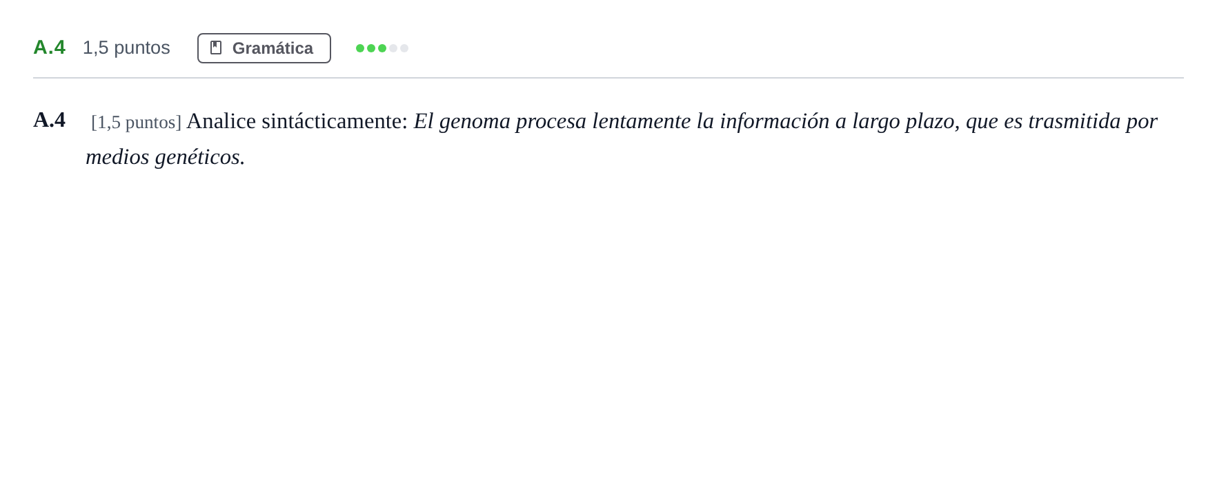 Enunciado: Ejercicio A.4 · Lengua Castellana y Literatura II PAU Madrid Ordinaria Coincidencias 2020