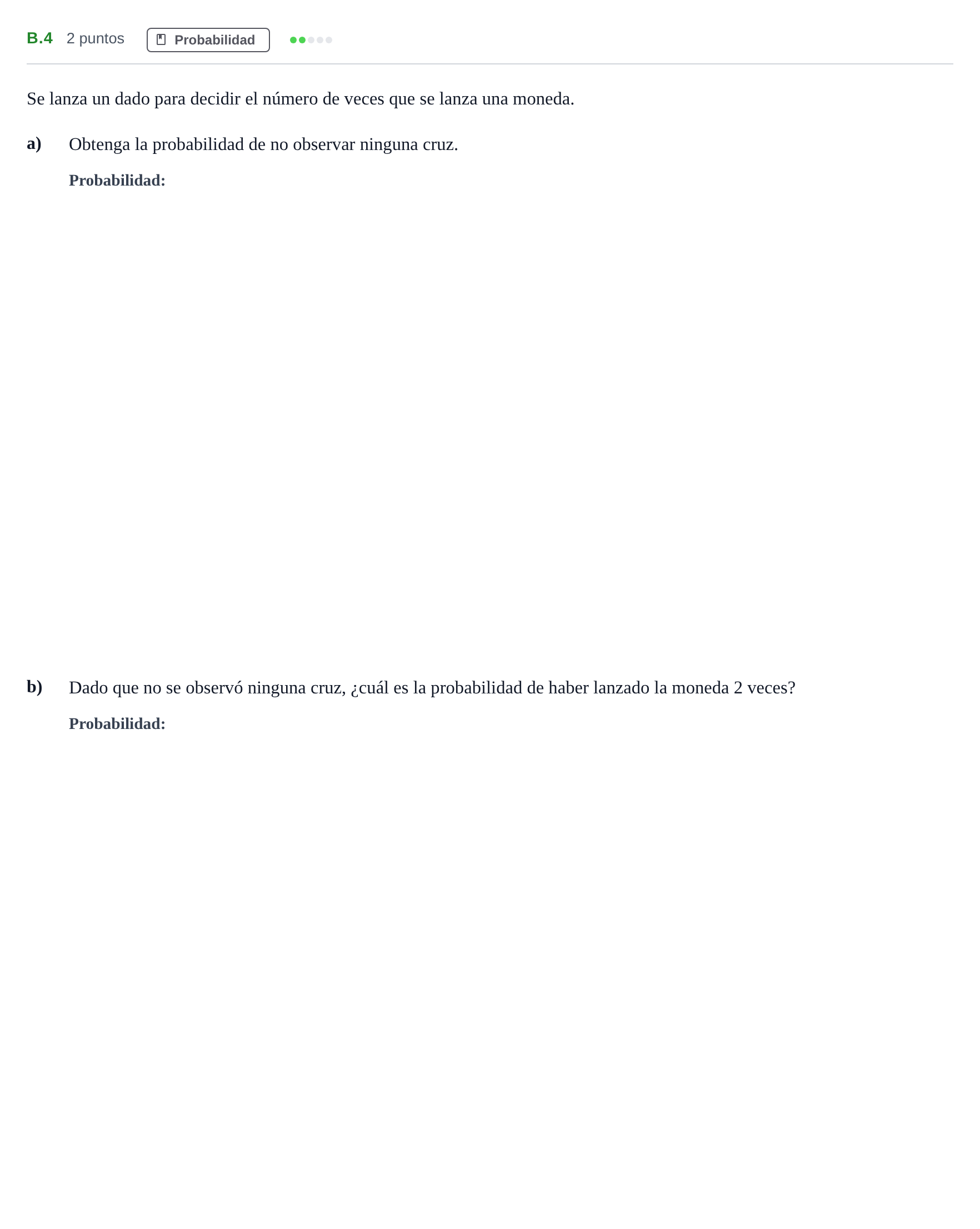 Enunciado: Ejercicio B.4 · Matemáticas aplicadas a las Ciencias Sociales II PAU Madrid Modelo 2020