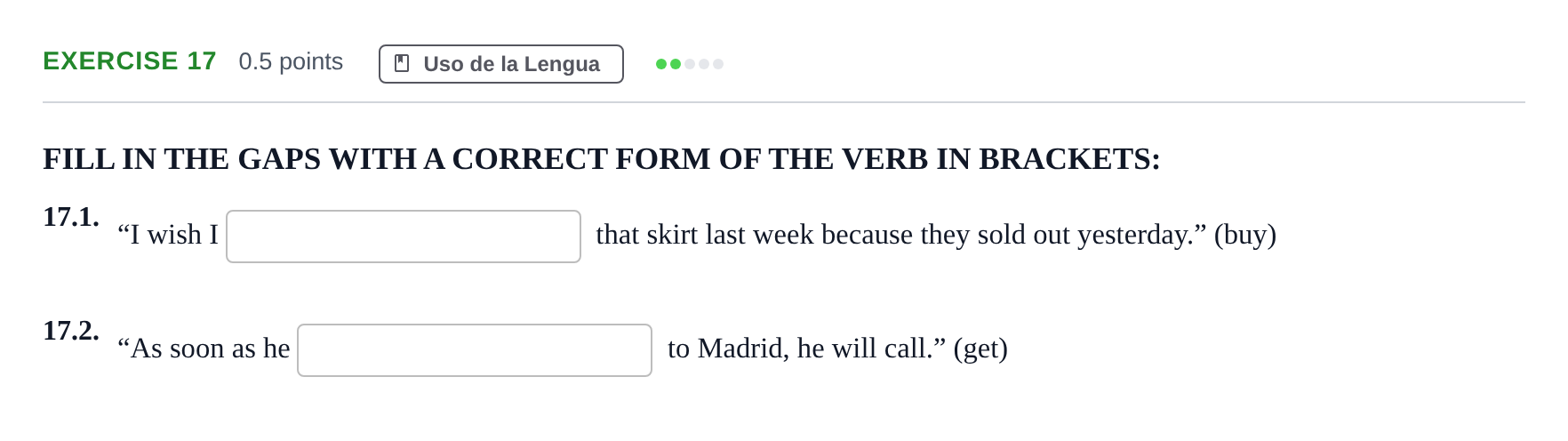 Enunciado: Problema 17 · Inglés PAU Andalucía Examen F 2020