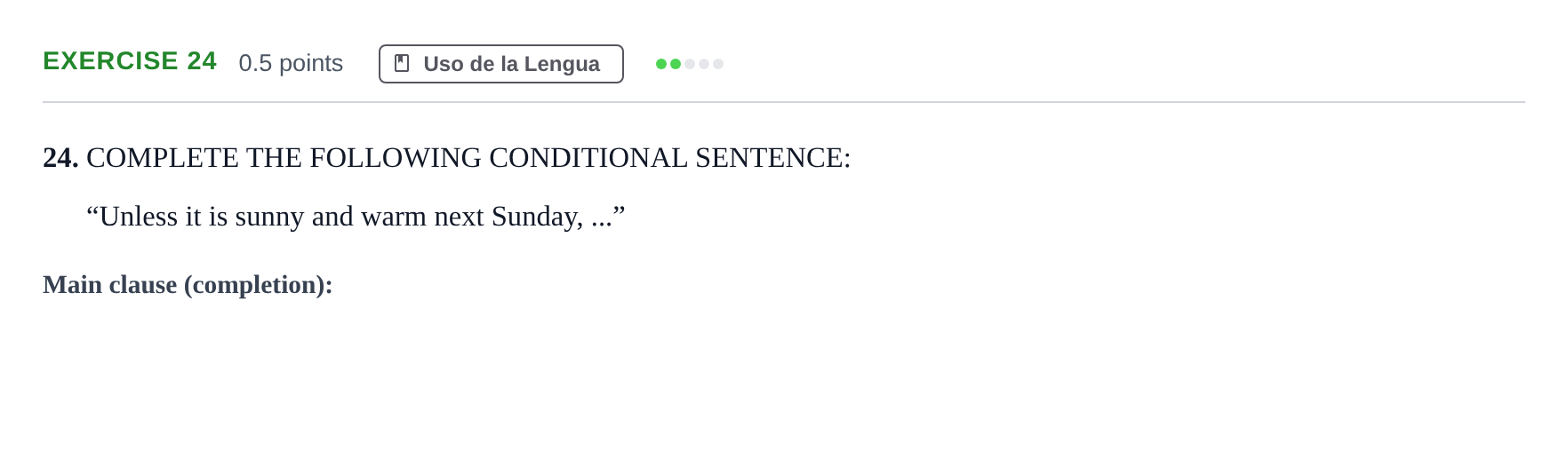 Enunciado: Problema 24 · Inglés PAU Andalucía Examen F 2020