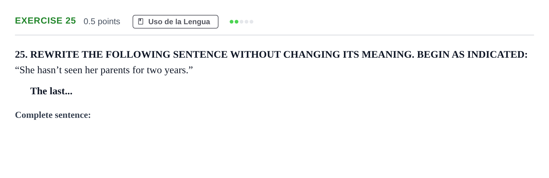 Enunciado: Problema 25 · Inglés PAU Andalucía Examen H 2020