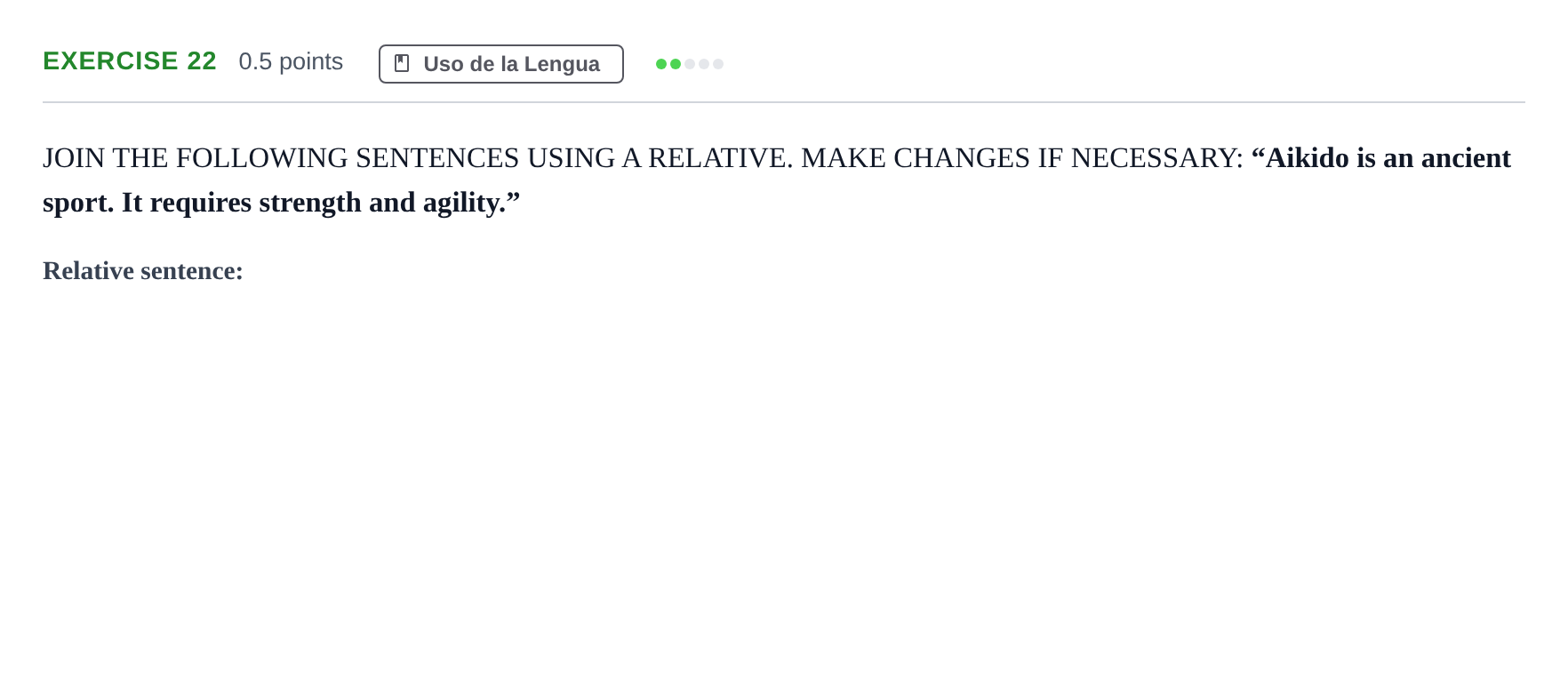 Enunciado: Problema 22 · Inglés PAU Andalucía Ordinaria Titular (Acceso) 2020