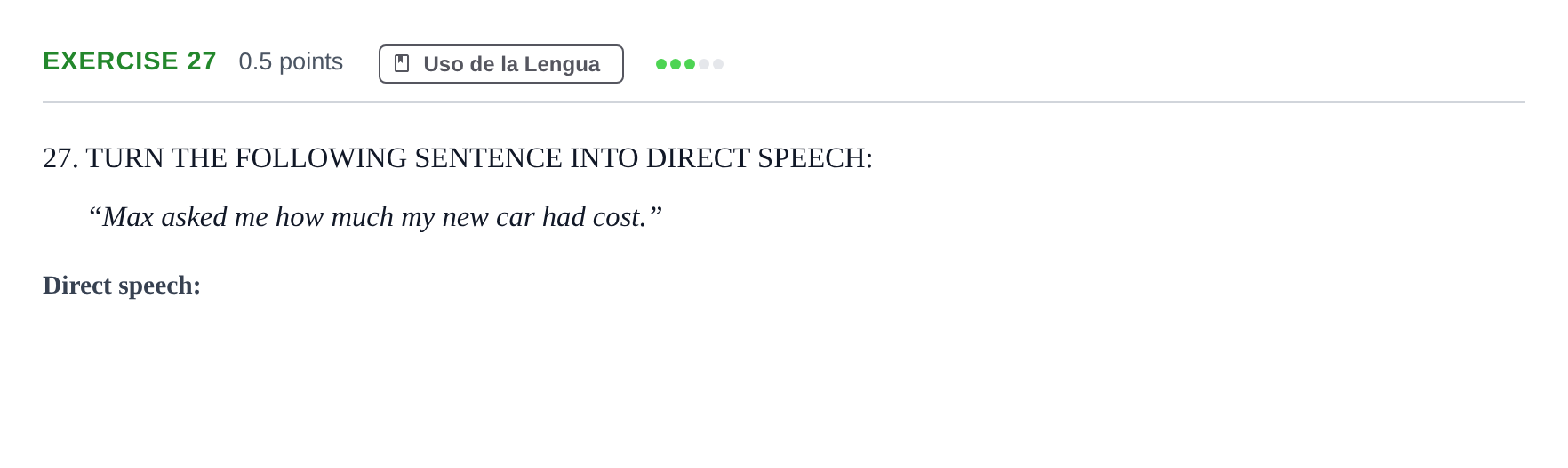 Enunciado: Problema 27 · Inglés PAU Andalucía Ordinaria Titular (Acceso) 2020