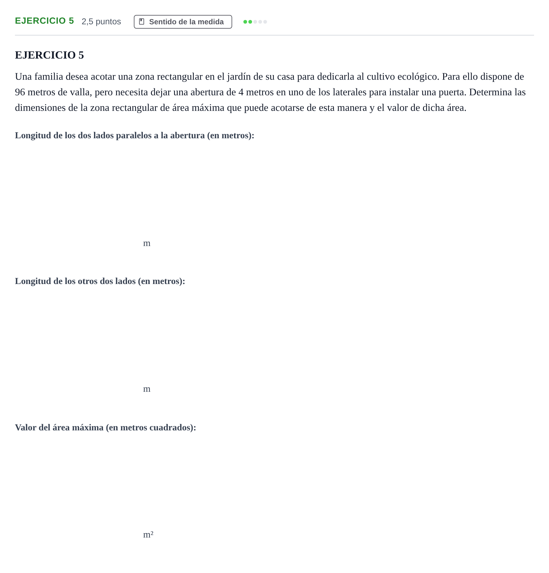 Enunciado: Ejercicio 5 · Matemáticas II PAU Andalucía Examen 1 2020