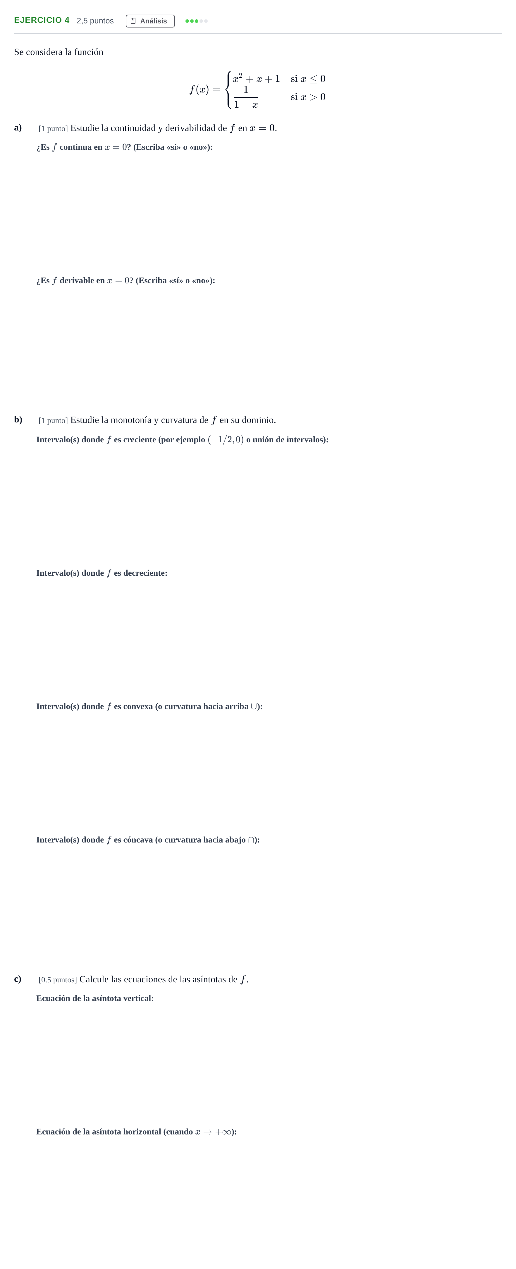 Enunciado: Ejercicio 4 · Matemáticas aplicadas a las Ciencias Sociales II PAU Andalucía Examen B 2020