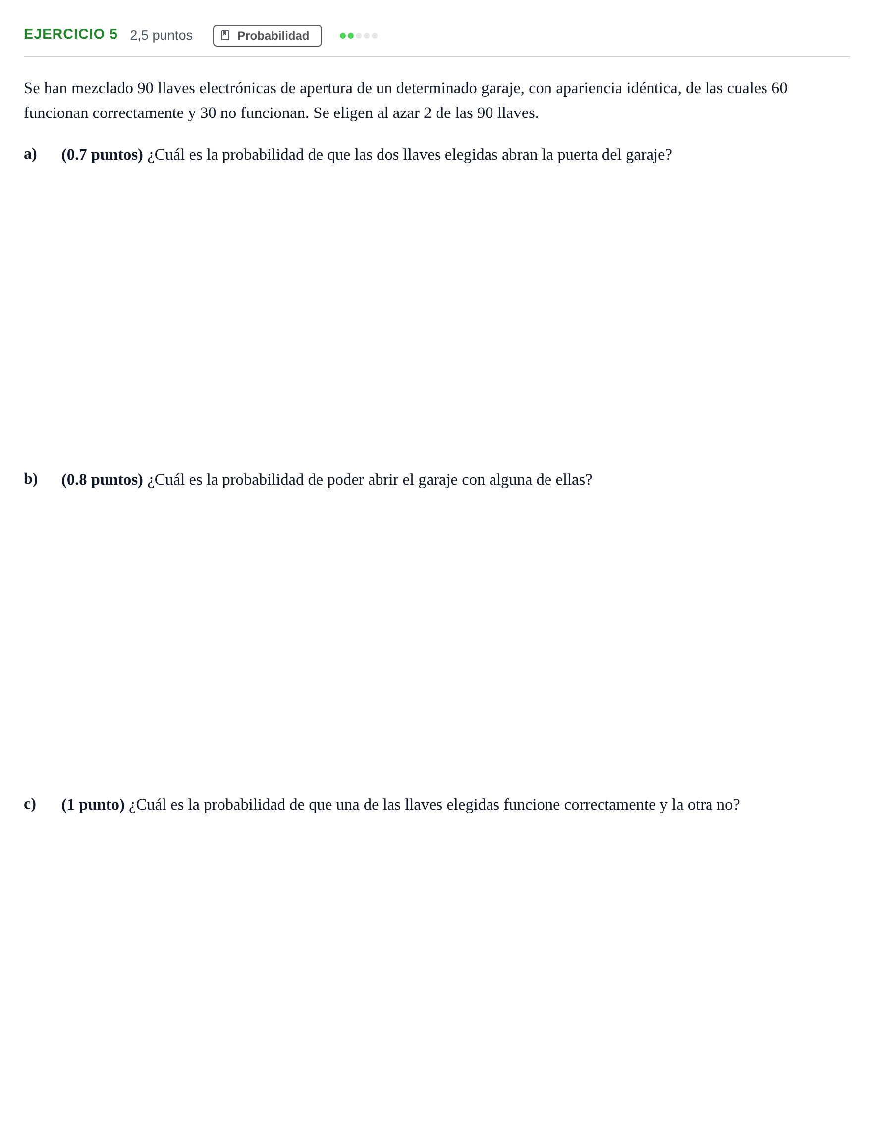 Enunciado: Ejercicio 5 · Matemáticas aplicadas a las Ciencias Sociales II PAU Andalucía Examen B 2020