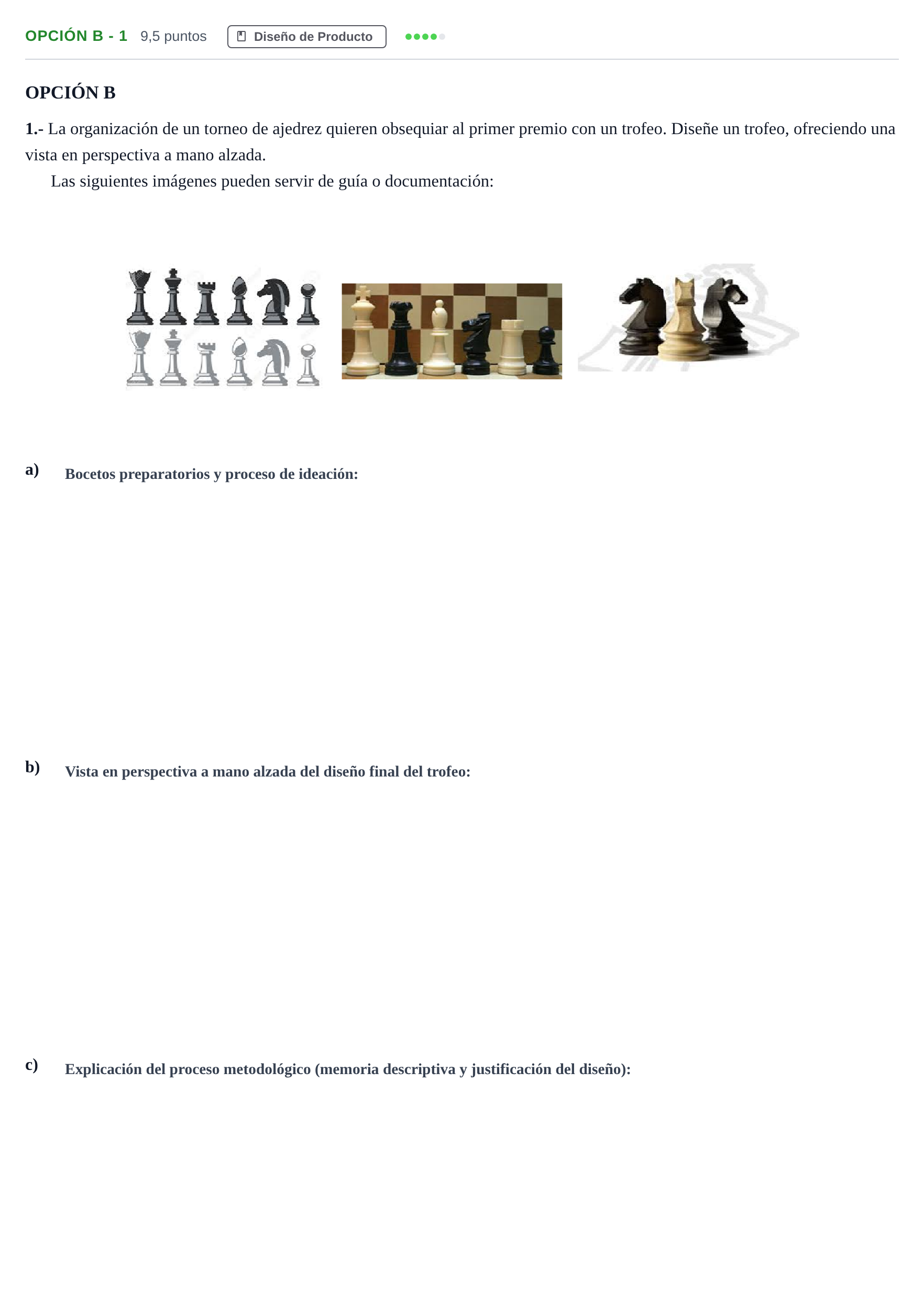 Enunciado: Opción B - 1 · Diseño PAU Andalucía Reserva A 2019