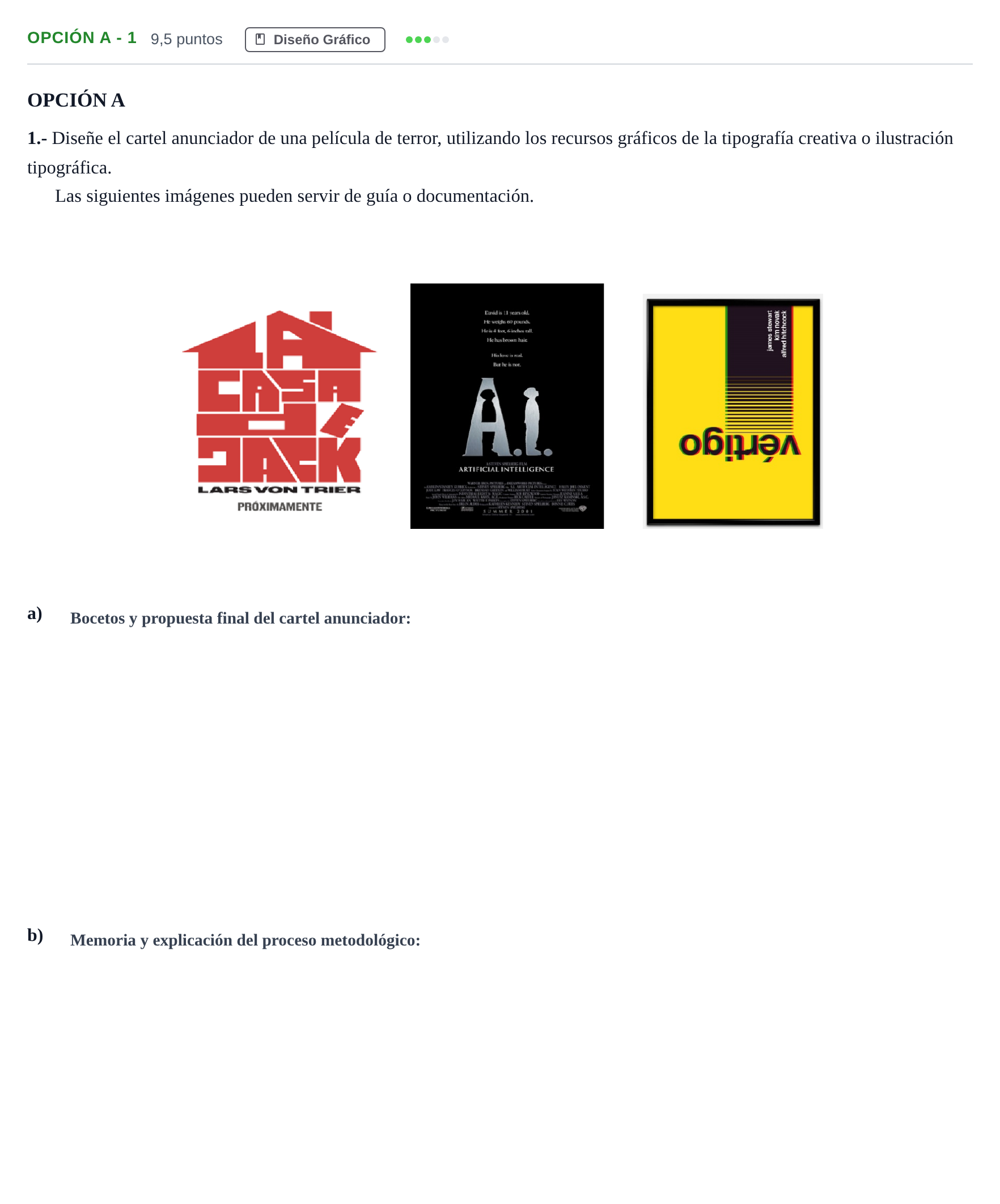 Enunciado: Opción A - 1 · Diseño PAU Andalucía Reserva B 2019