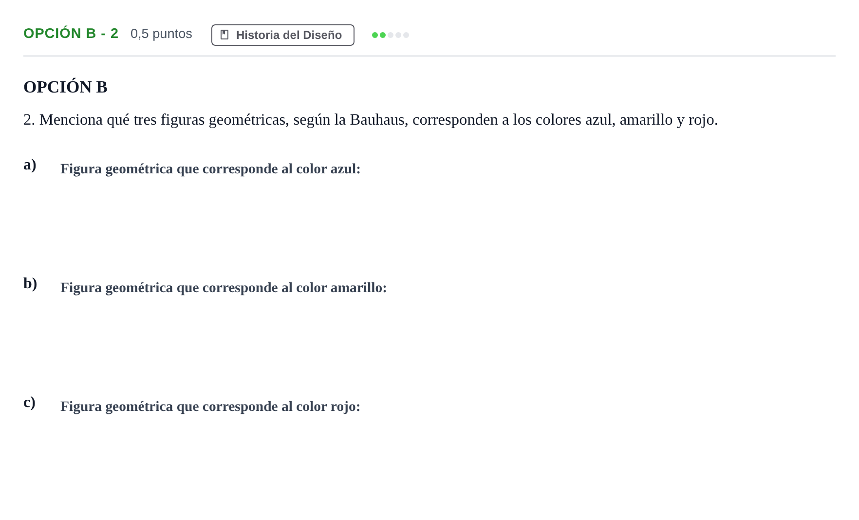 Enunciado: Opción B - 2 · Diseño PAU Andalucía Ordinaria Suplente 2019