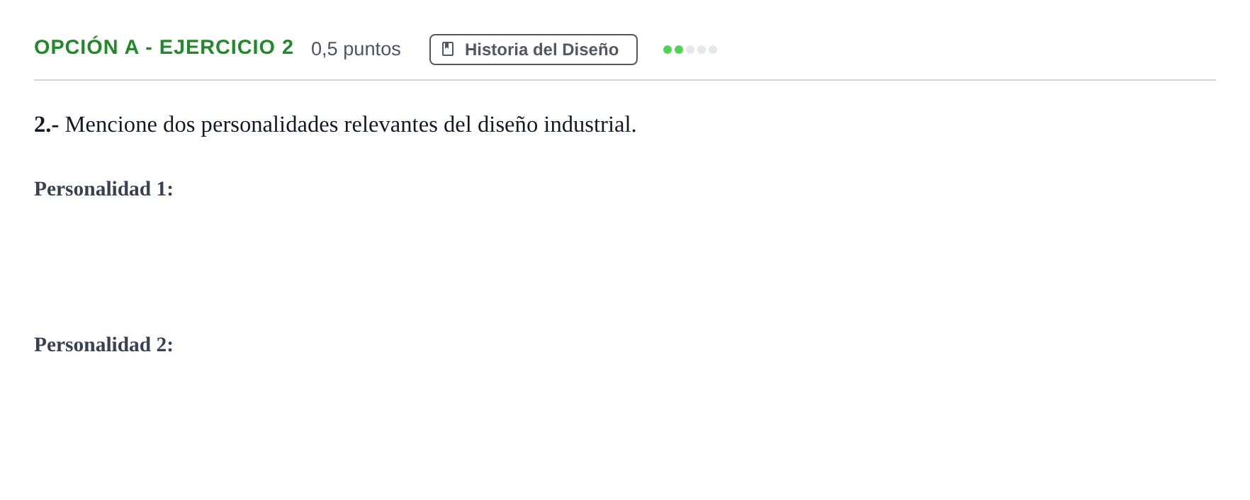 Enunciado: Opción A - Ejercicio 2 · Diseño PAU Andalucía Extraordinaria Suplente 2019