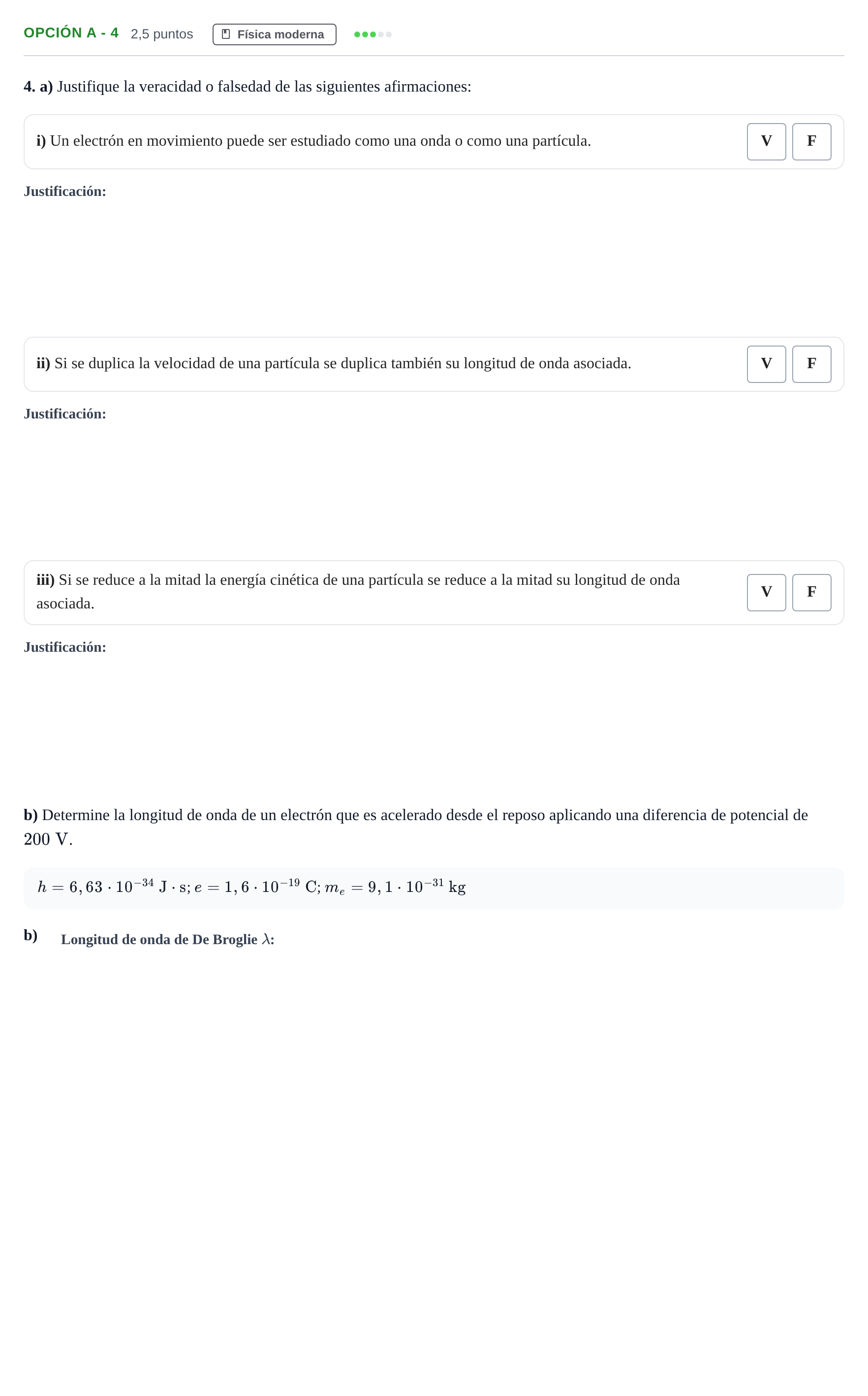 Enunciado: Opción A - 4 · Física PAU Andalucía Ordinaria Suplente 2019