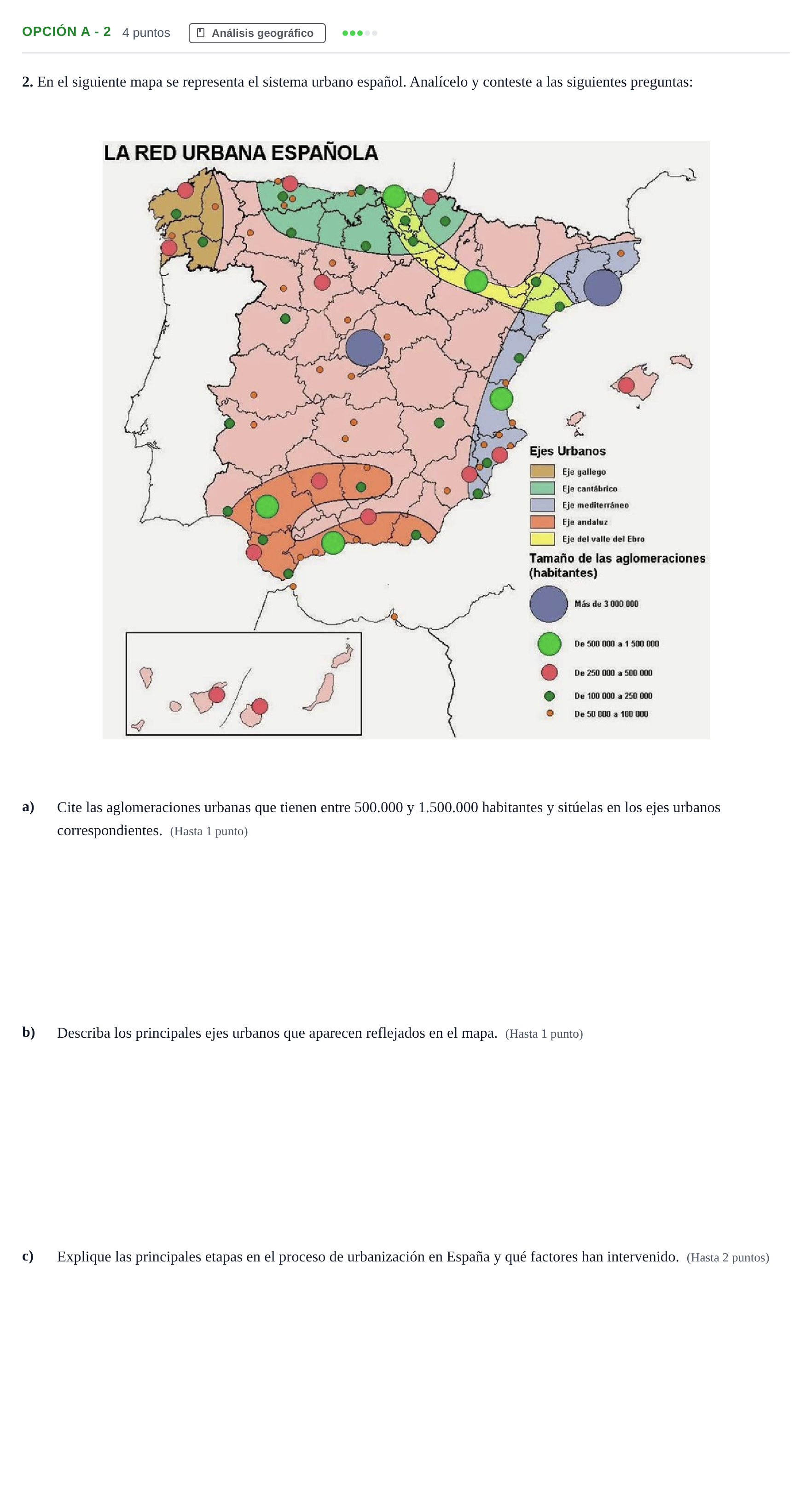Enunciado: Opción A - 2 · Geografía PAU Andalucía Reserva B 2019