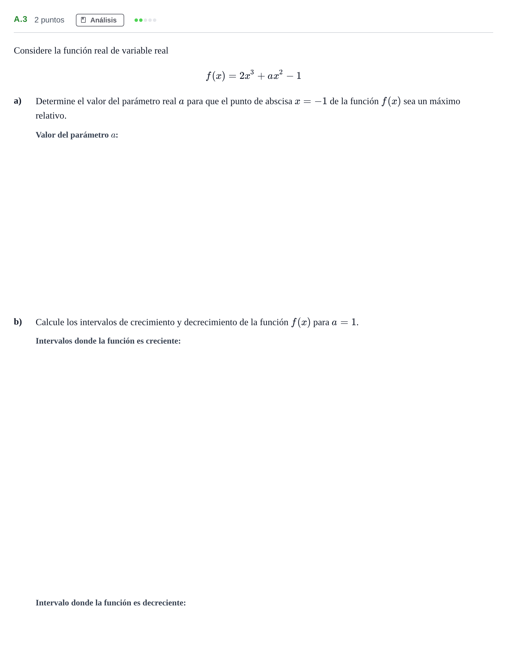 Enunciado: Ejercicio A.3 · Matemáticas aplicadas a las Ciencias Sociales II PAU Madrid Ordinaria Coincidencias 2020