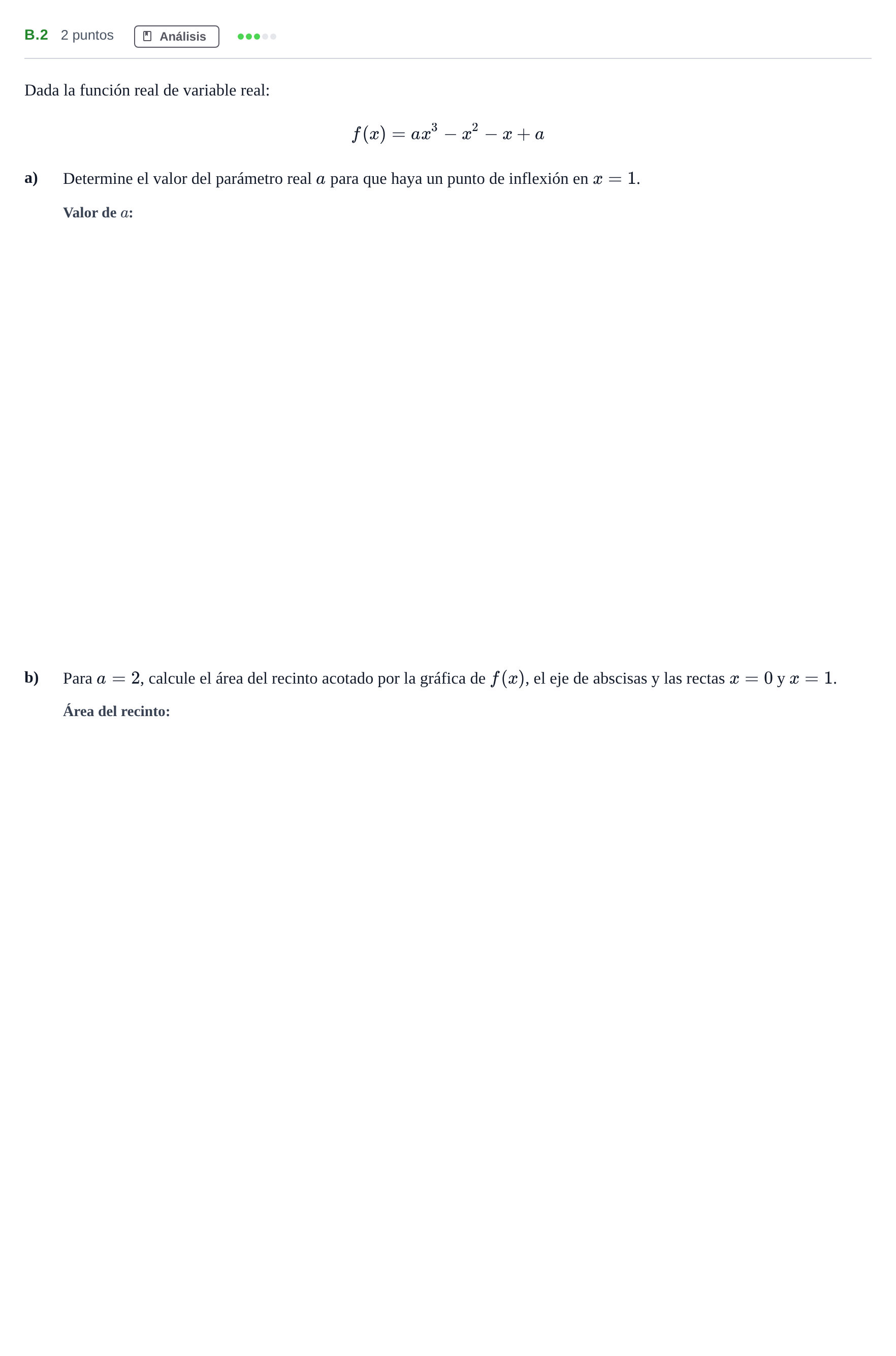 Enunciado: Ejercicio B.2 · Matemáticas aplicadas a las Ciencias Sociales II PAU Madrid Ordinaria Coincidencias 2020