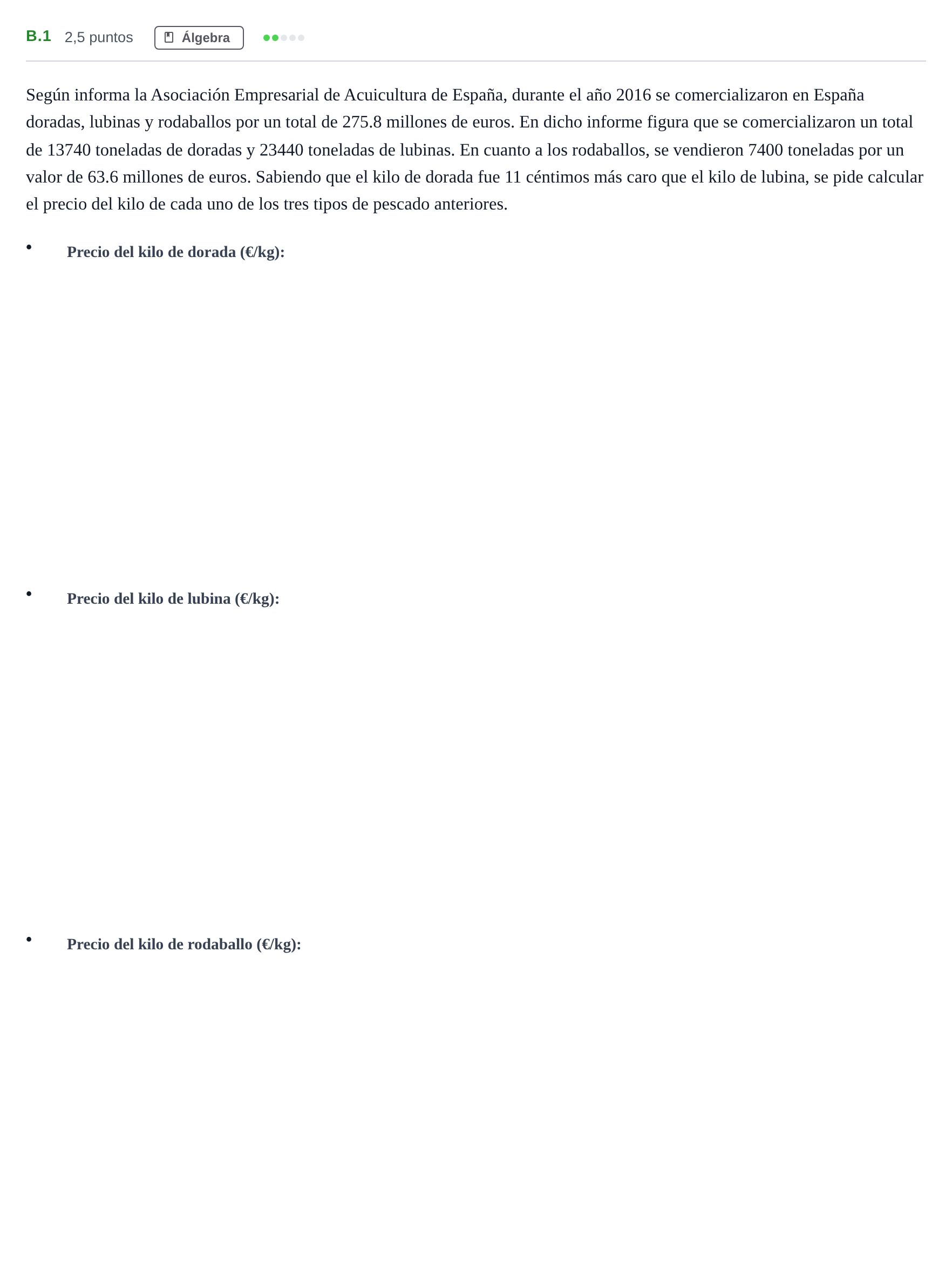 Enunciado: Ejercicio B.1 · Matemáticas II PAU Madrid Ordinaria 2020