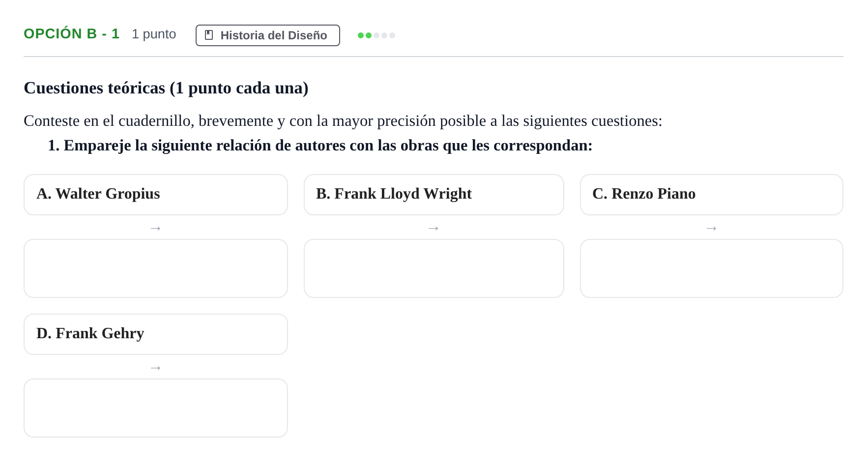 Enunciado: Opción B - 1 · Diseño PAU Madrid Extraordinaria 2019