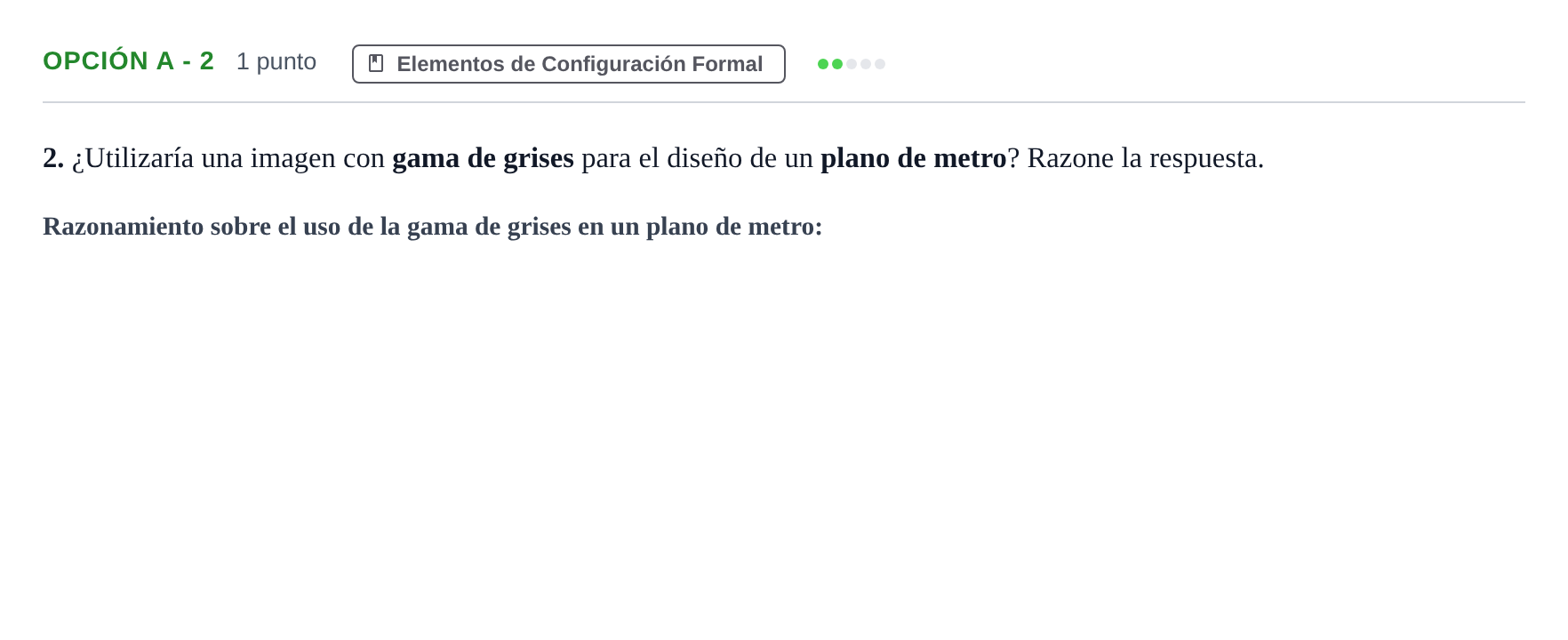 Enunciado: Opción A - 2 · Diseño PAU Madrid Ordinaria 2019