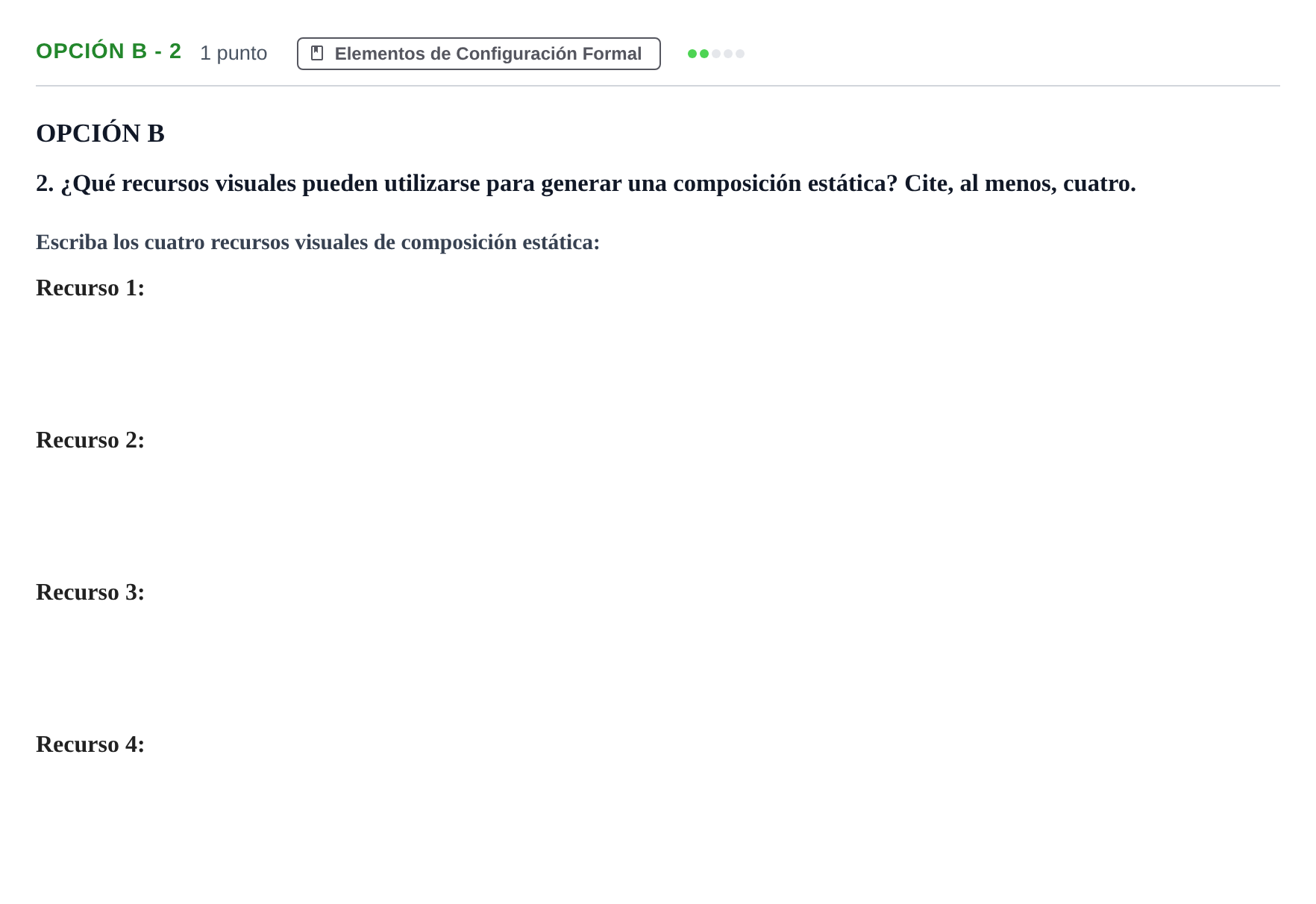 Enunciado: Opción B - 2 · Diseño PAU Madrid Ordinaria 2019