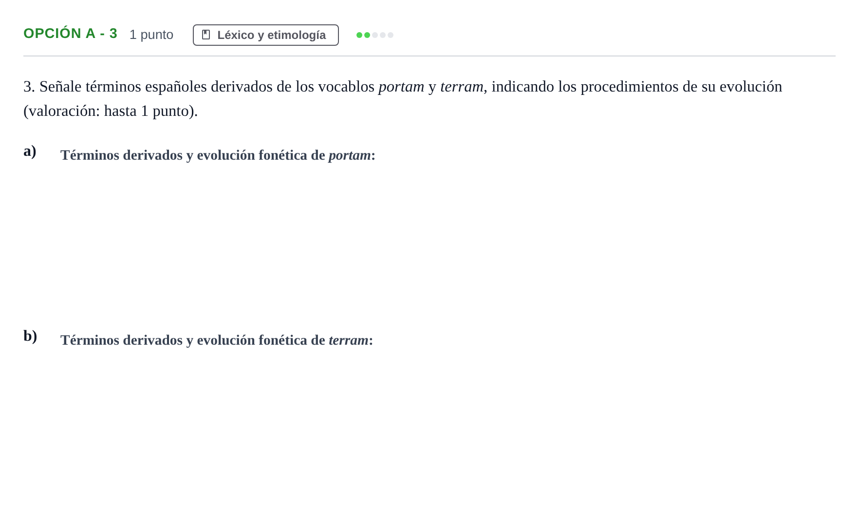 Enunciado: Opción A - 3 · Latín II PAU Andalucía Reserva A 2019