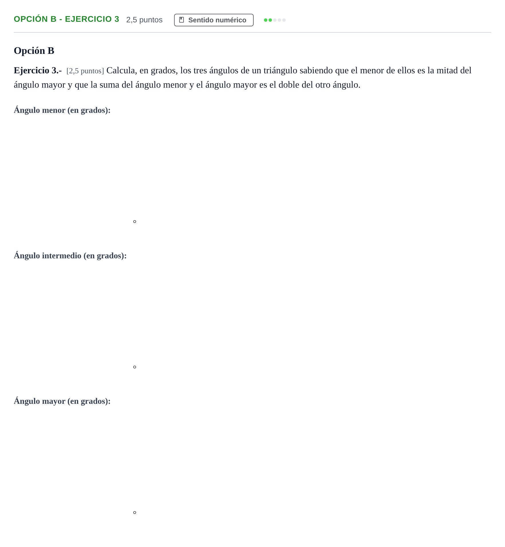 Enunciado: Opción B - Ejercicio 3 · Matemáticas II PAU Andalucía Extraordinaria Titular 2019