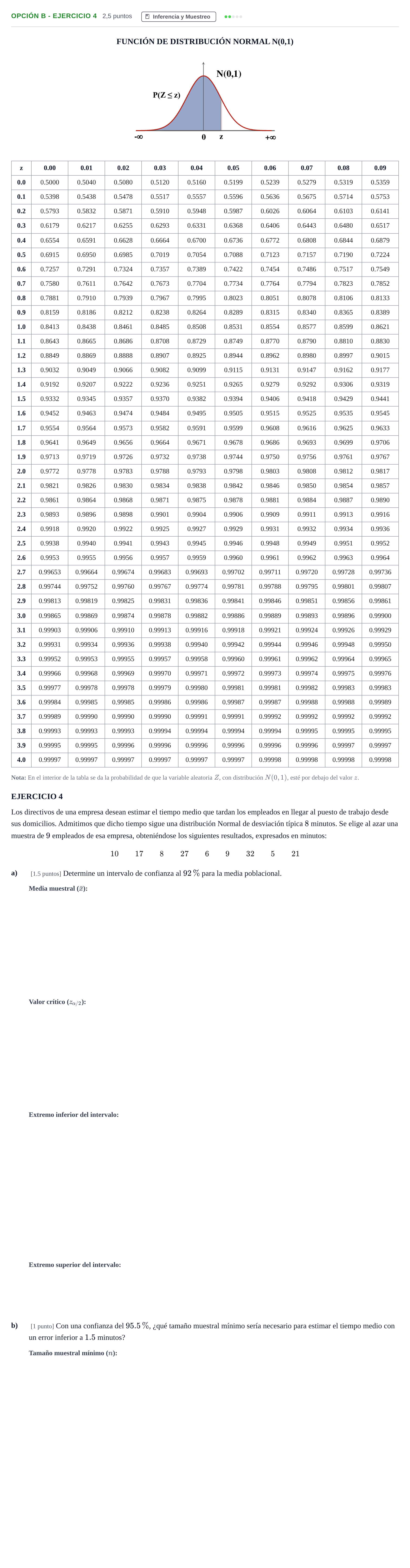 Enunciado: Opción B - Ejercicio 4 · Matemáticas aplicadas a las Ciencias Sociales II PAU Andalucía Ordinaria Titular 2019