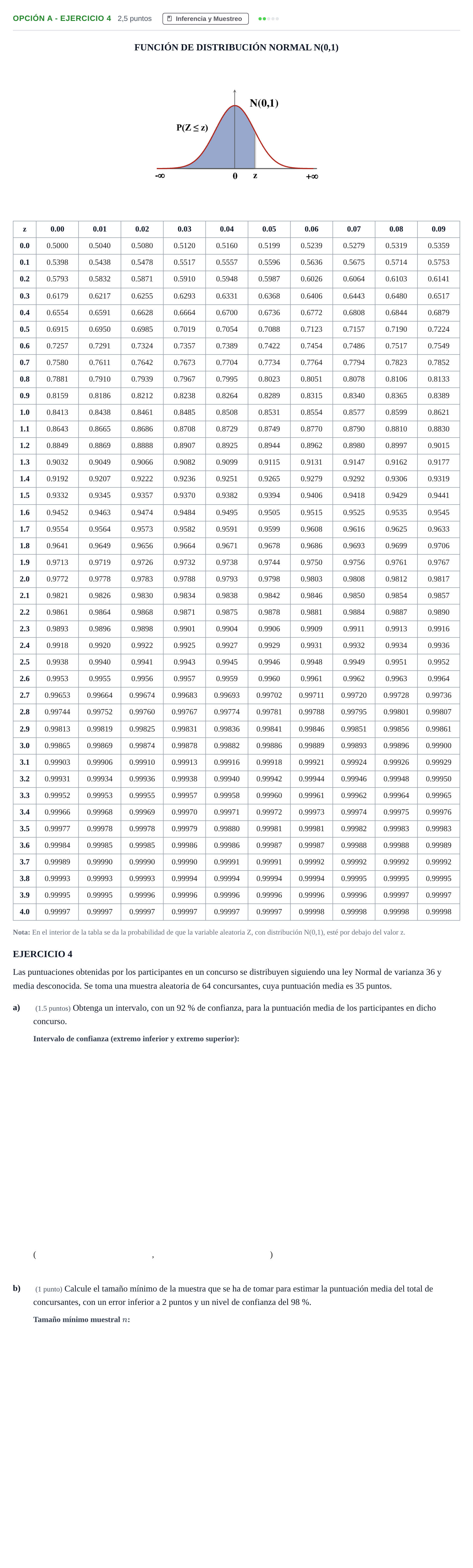 Enunciado: Opción A - Ejercicio 4 · Matemáticas aplicadas a las Ciencias Sociales II PAU Andalucía Extraordinaria Titular 2019
