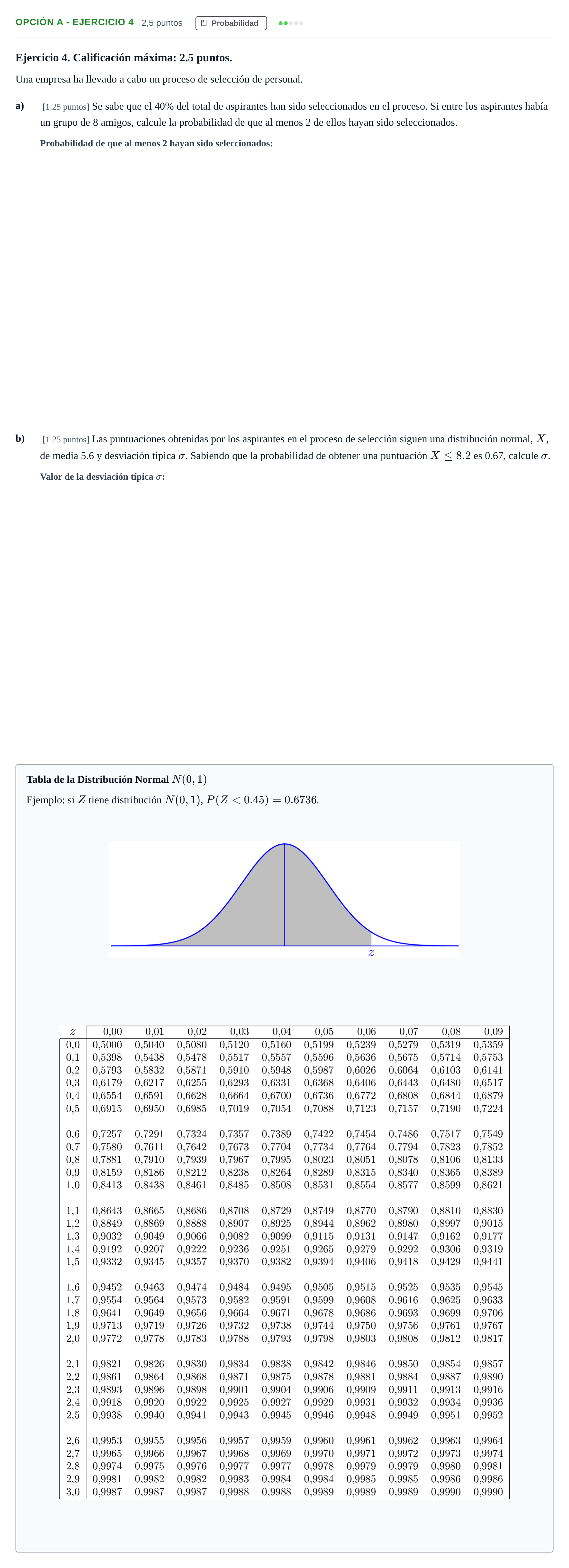Enunciado: Opción A - Ejercicio 4 · Matemáticas II PAU Madrid Extraordinaria 2019