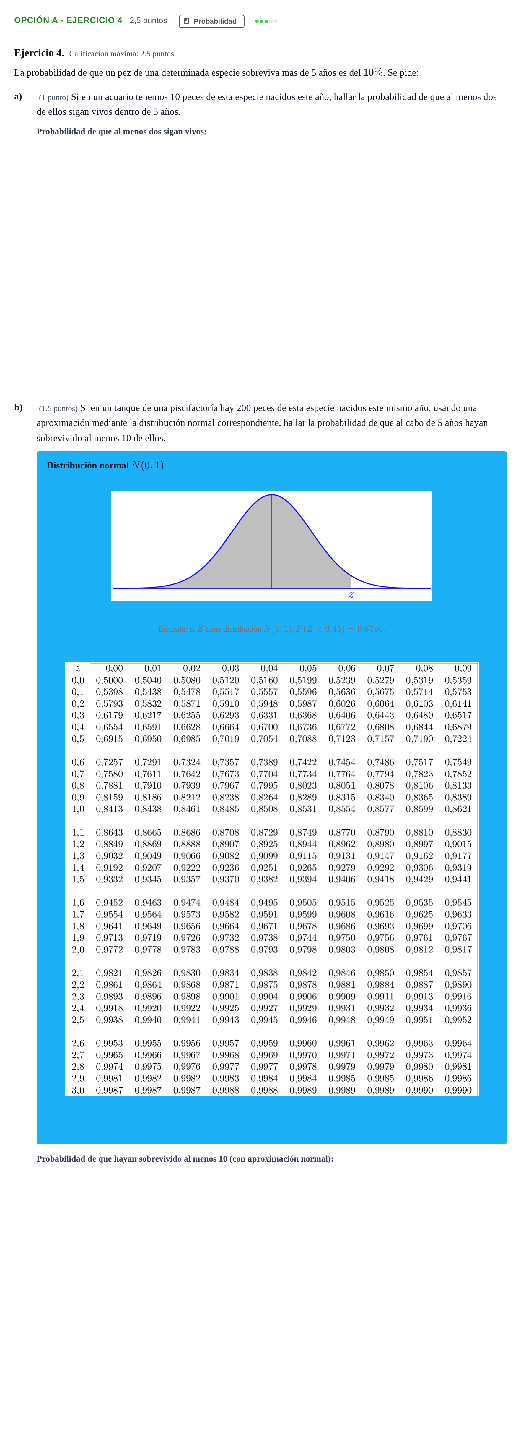 Enunciado: Opción A - Ejercicio 4 · Matemáticas II PAU Madrid Ordinaria 2019