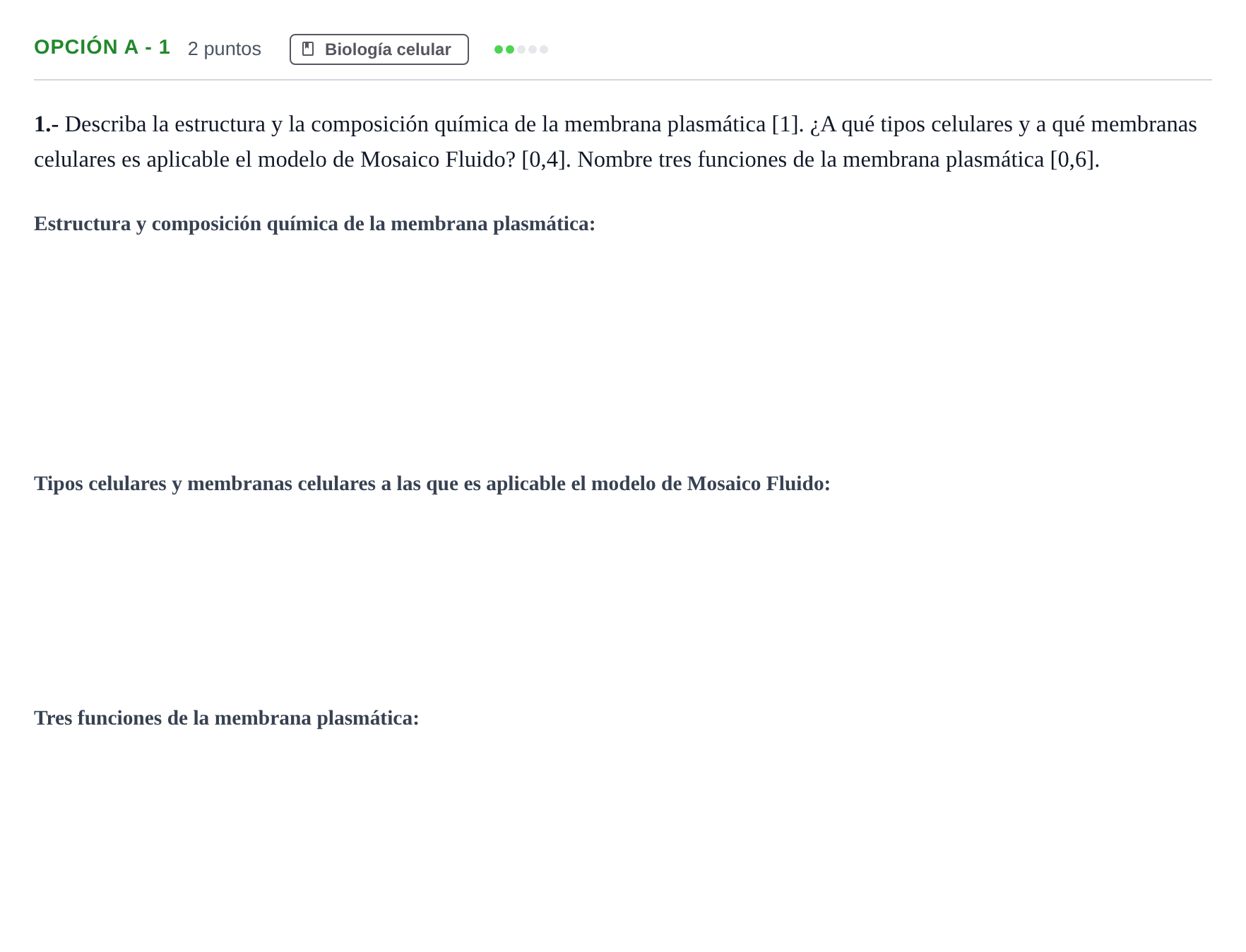 Enunciado: Opción A - 1 · Biología PAU Andalucía Ordinaria Reserva B 2013