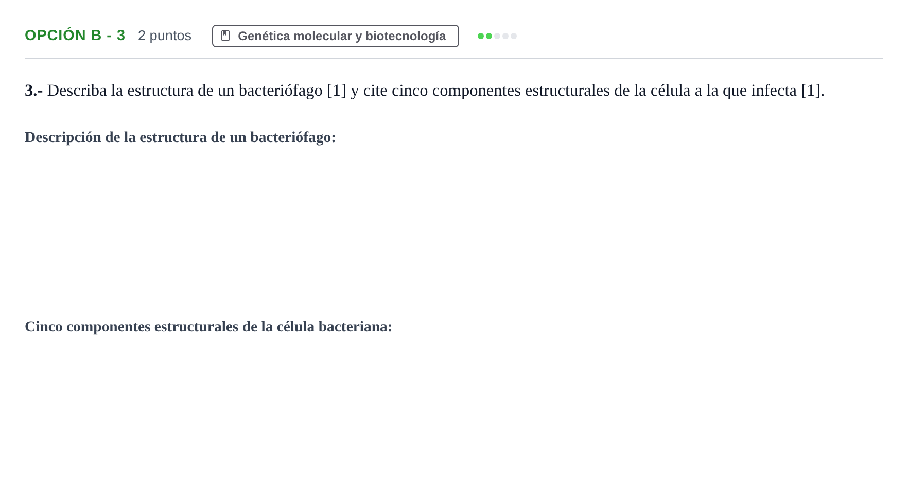 Enunciado: Opción B - 3 · Biología PAU Andalucía Ordinaria Reserva B 2013