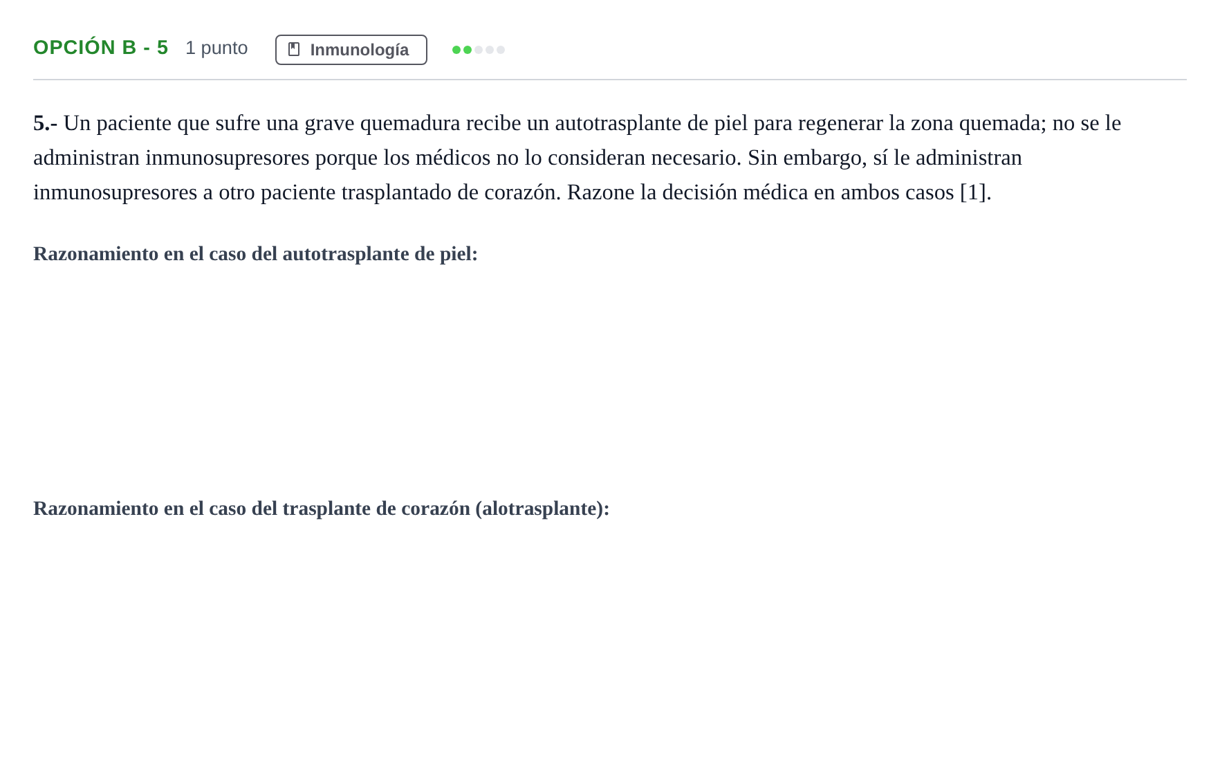 Enunciado: Opción B - 5 · Biología PAU Andalucía Ordinaria Reserva B 2013