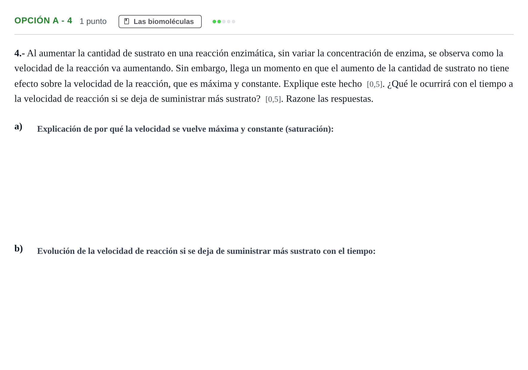 Enunciado: Opción A - 4 · Biología PAU Andalucía Ordinaria Titular 2013