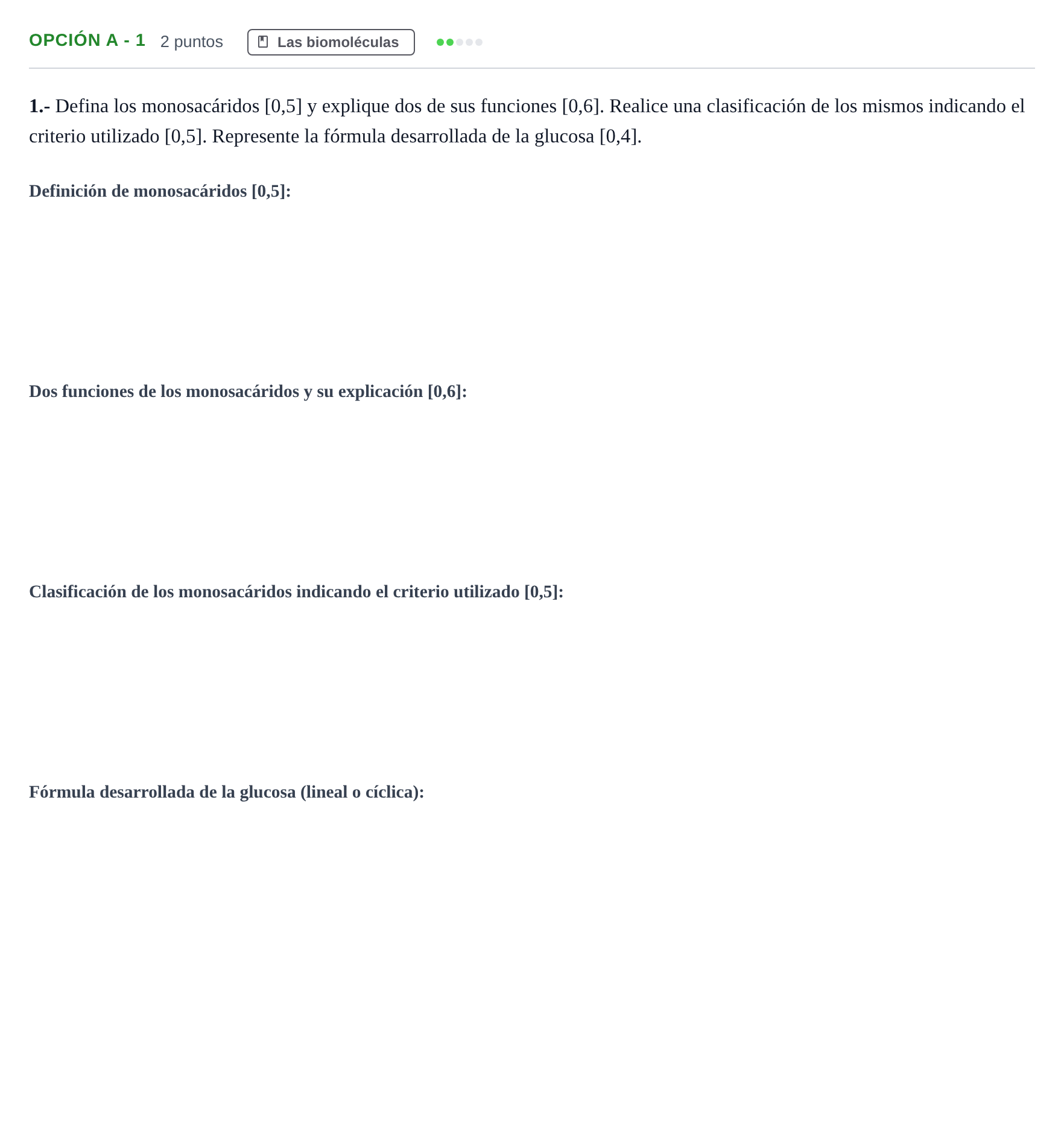 Enunciado: Opción A - 1 · Biología PAU Andalucía Extraordinaria Reserva A 2013