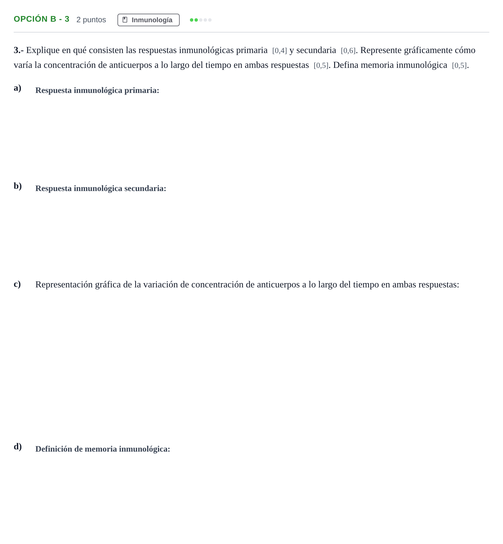 Enunciado: Opción B - 3 · Biología PAU Andalucía Extraordinaria Reserva A 2013