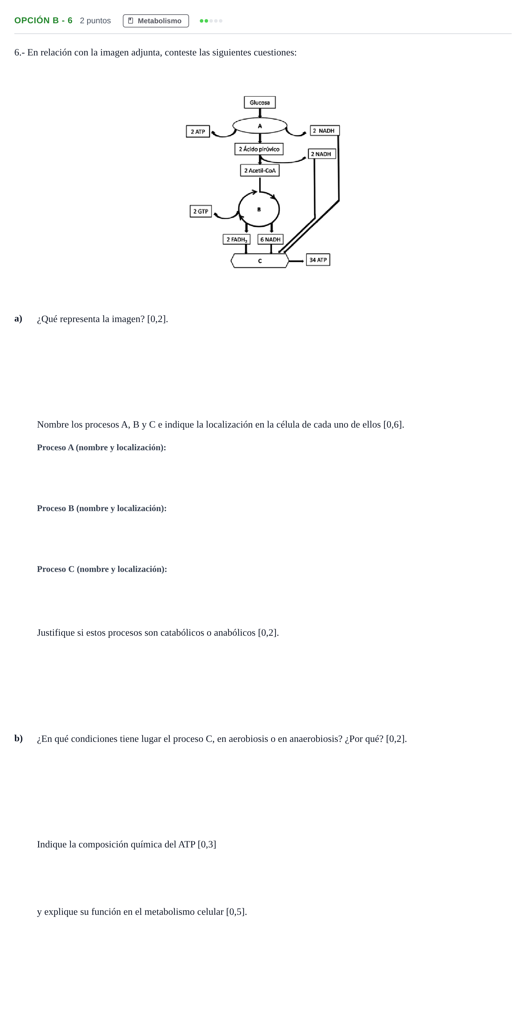 Enunciado: Opción B - 6 · Biología PAU Andalucía Extraordinaria Reserva B 2013