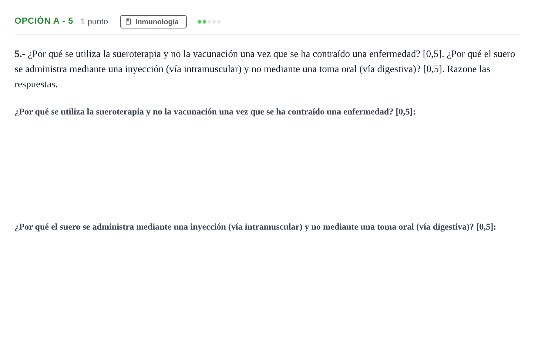 Enunciado: Opción A - 5 · Biología PAU Andalucía Extraordinaria Titular 2013