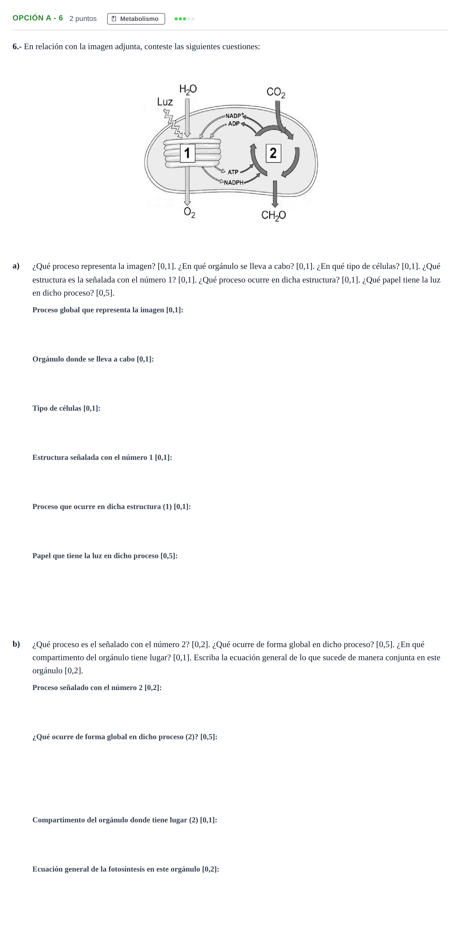 Enunciado: Opción A - 6 · Biología PAU Andalucía Extraordinaria Titular 2013