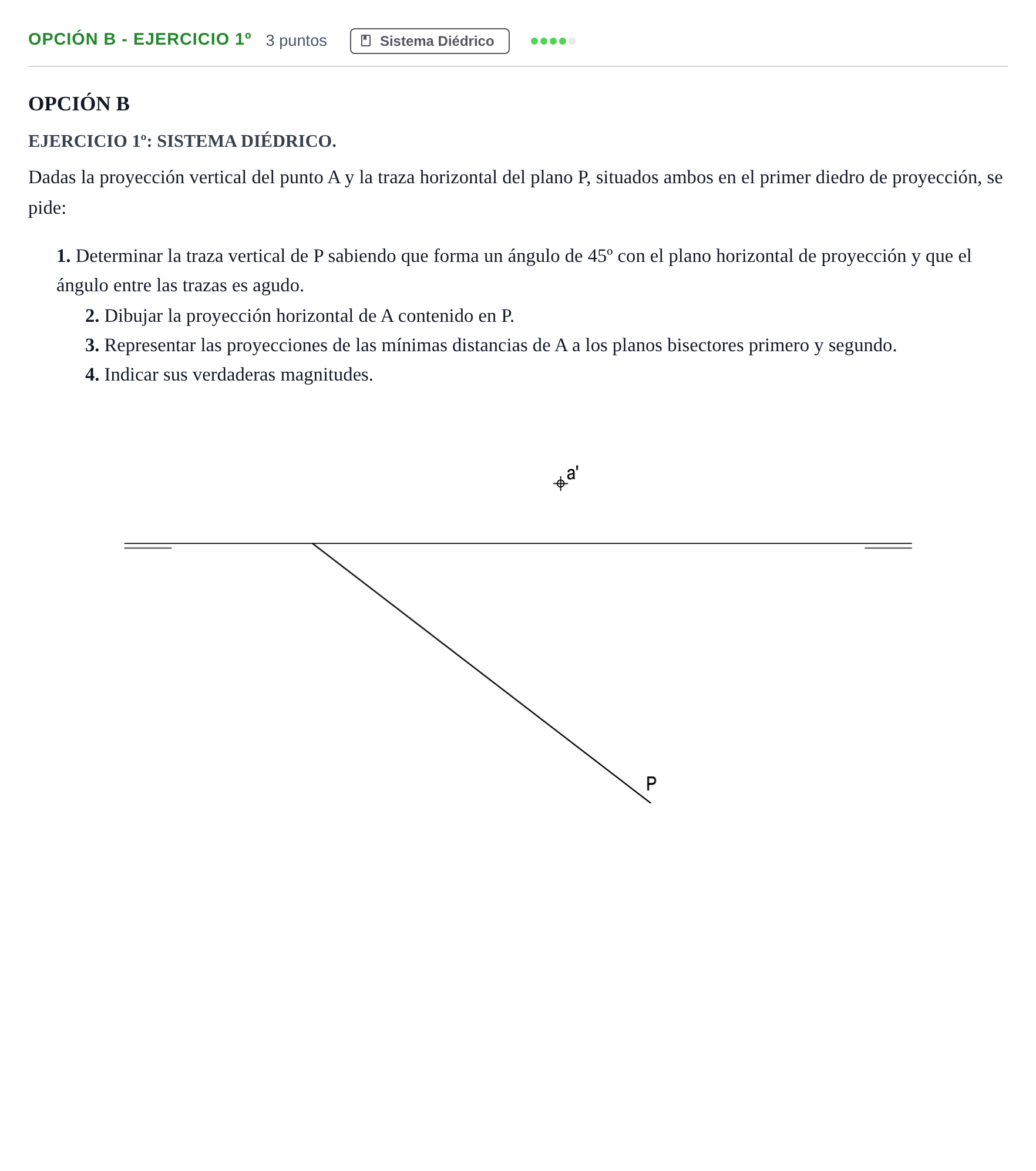 Enunciado: Opción B - Ejercicio 1º · Dibujo técnico II PAU Andalucía Ordinaria Reserva A 2013