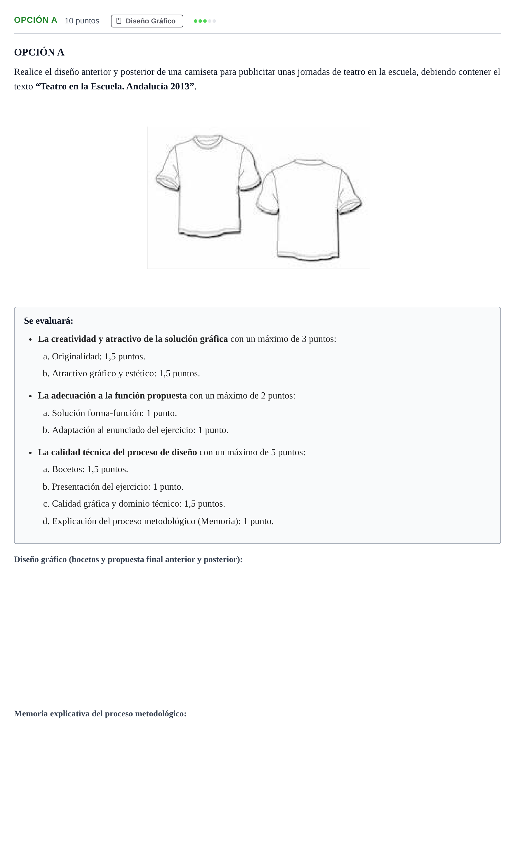 Enunciado: Opción A · Diseño PAU Andalucía Ordinaria Titular 2013