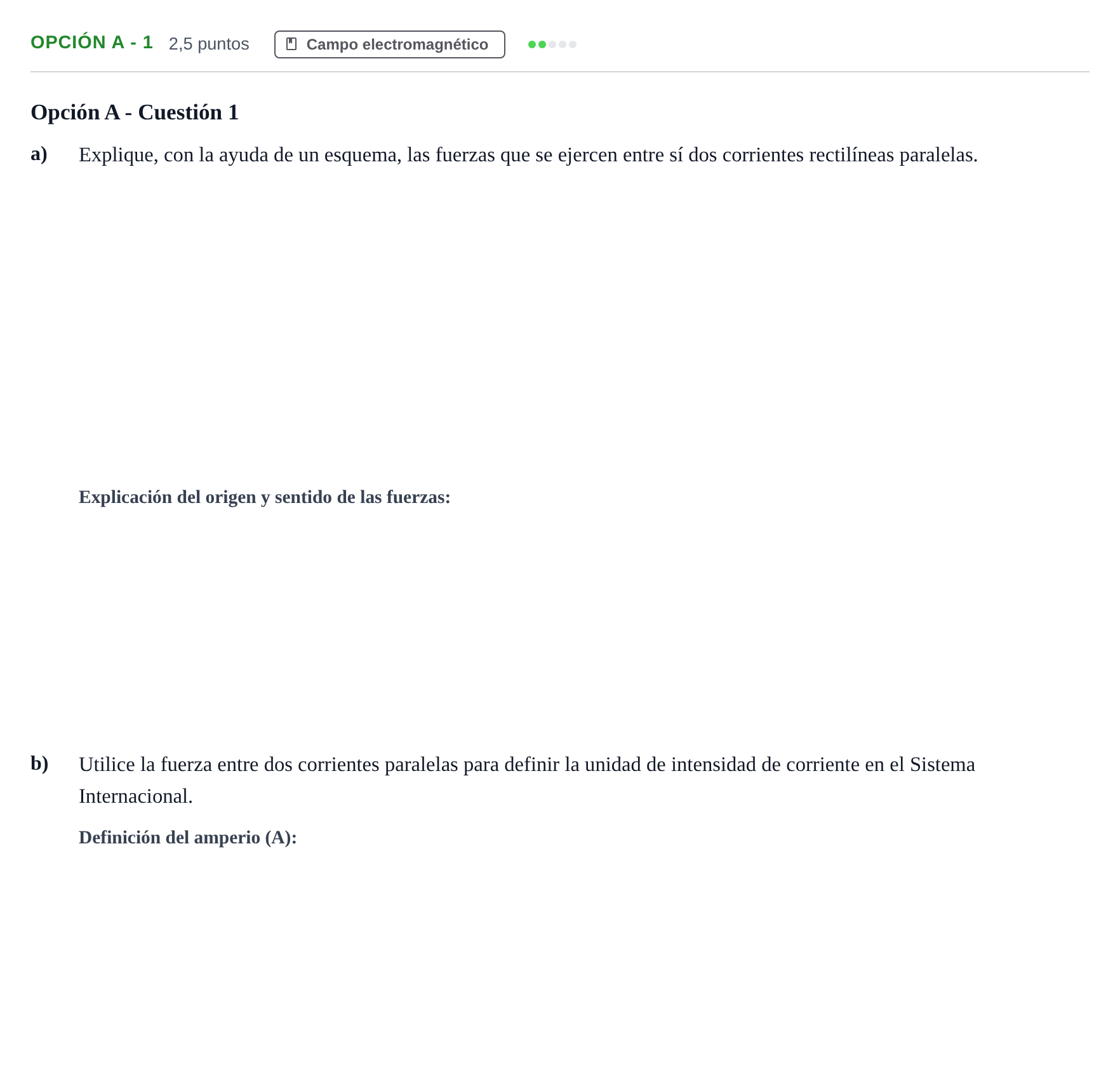Enunciado: Opción A - 1 · Física PAU Andalucía Ordinaria Reserva A 2013