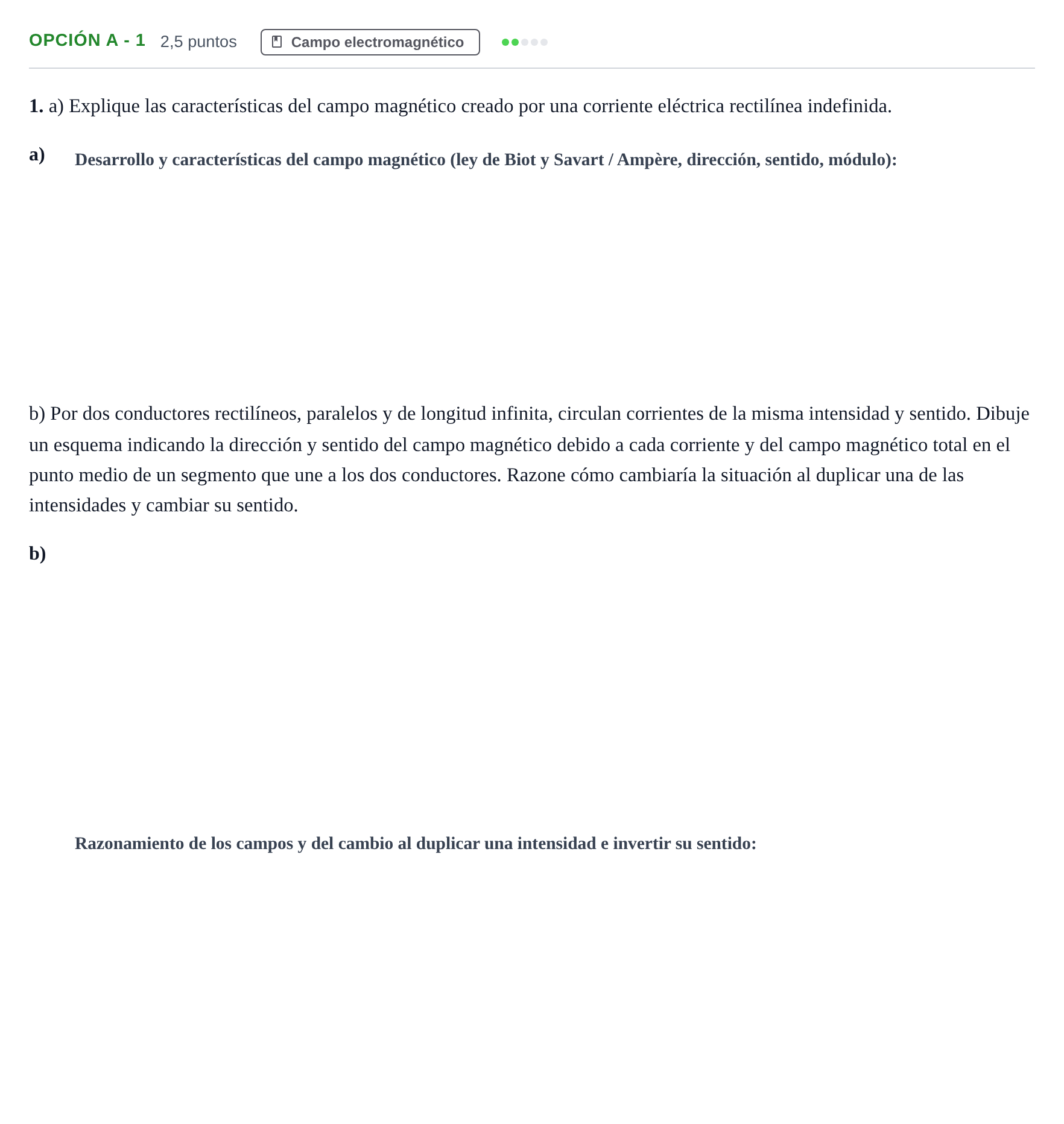 Enunciado: Opción A - 1 · Física PAU Andalucía Ordinaria Titular 2013