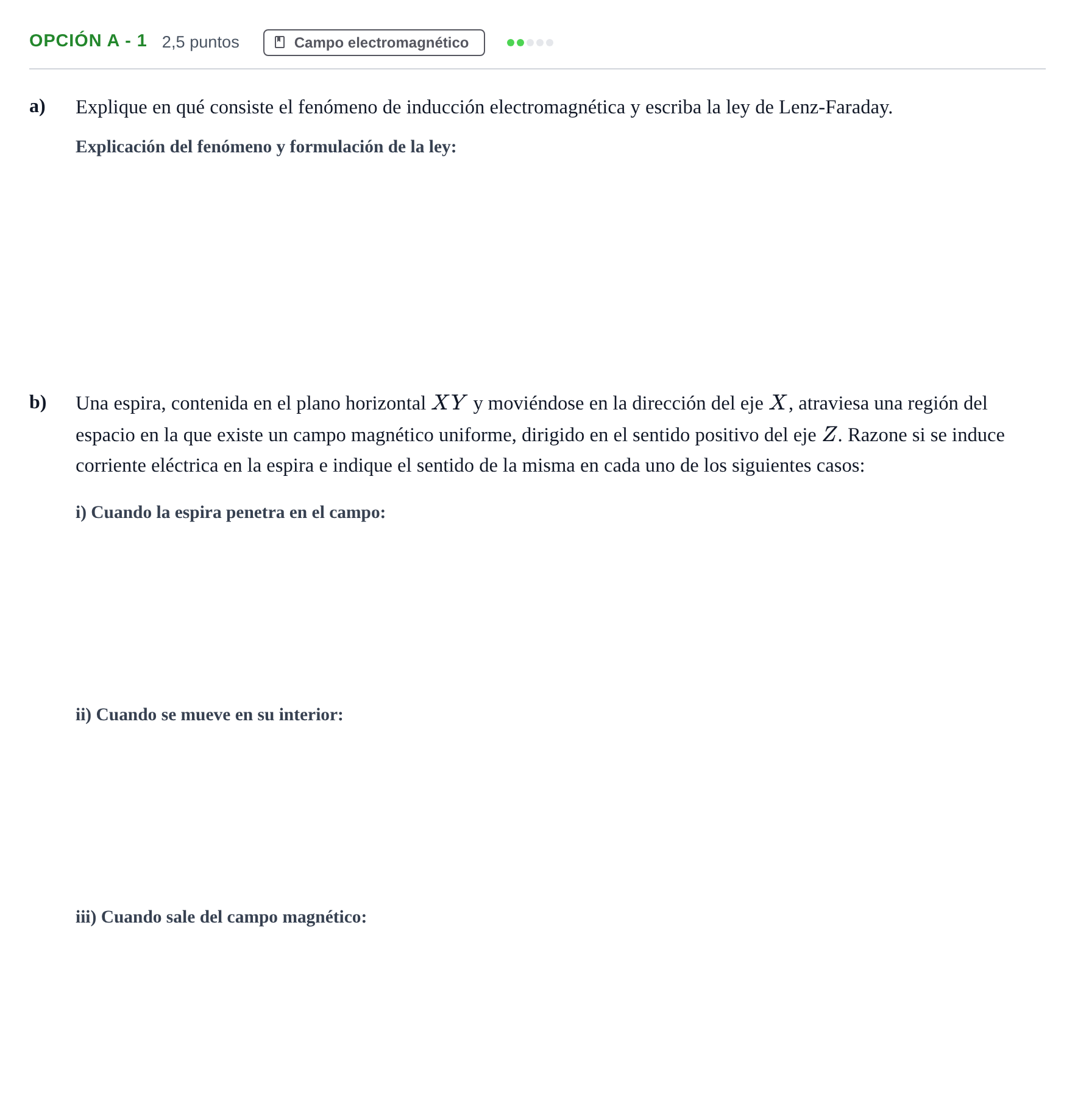 Enunciado: Opción A - 1 · Física PAU Andalucía Extraordinaria Reserva B 2013