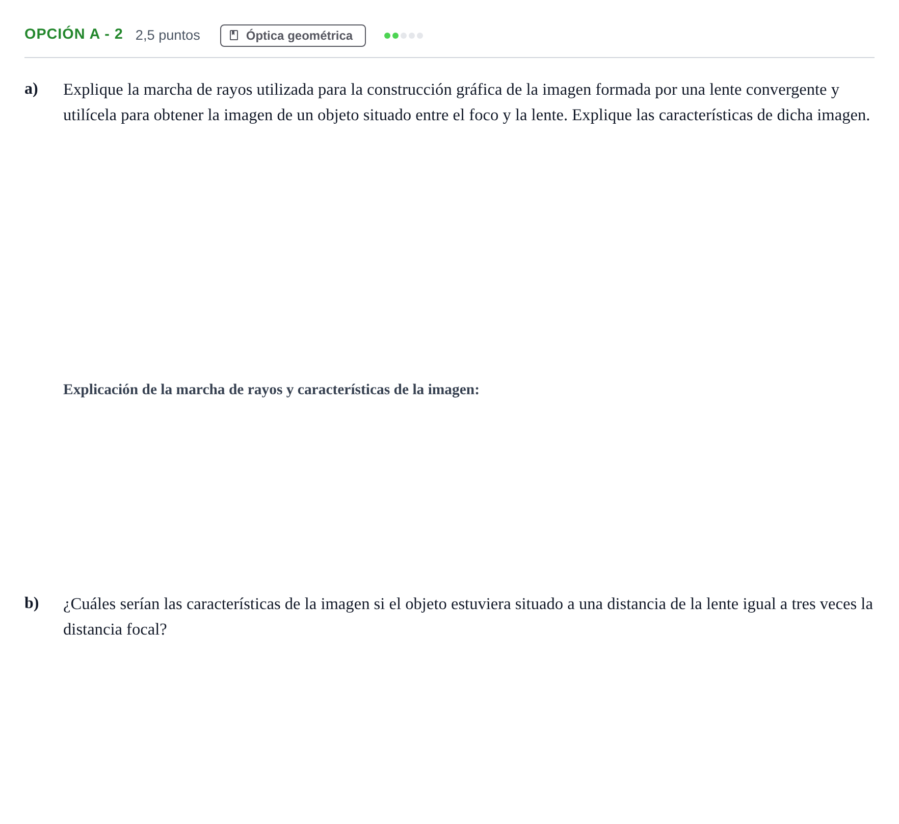 Enunciado: Opción A - 2 · Física PAU Andalucía Extraordinaria Titular 2013