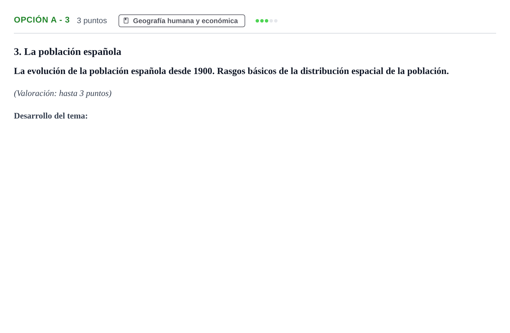 Enunciado: Opción A - 3 · Geografía PAU Andalucía Ordinaria Reserva A 2013