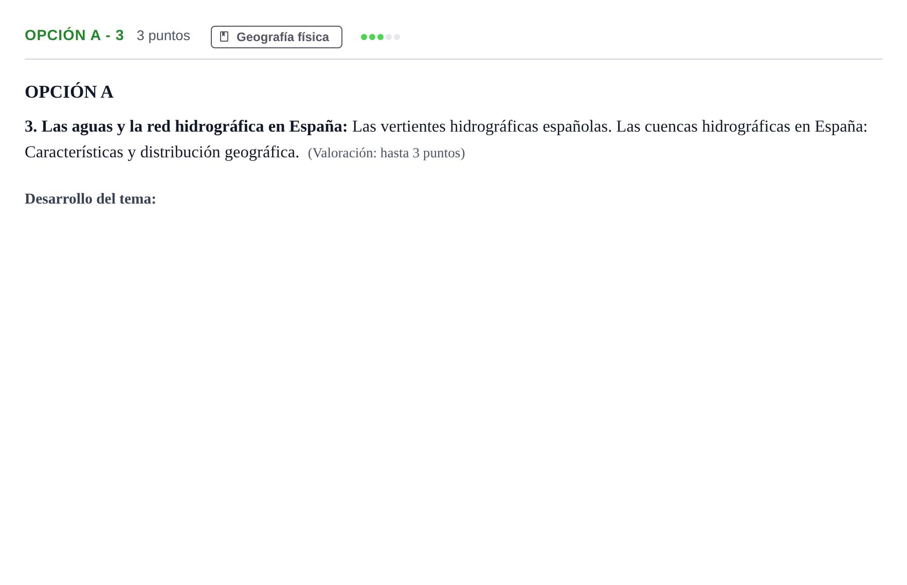 Enunciado: Opción A - 3 · Geografía PAU Andalucía Ordinaria Reserva B 2013